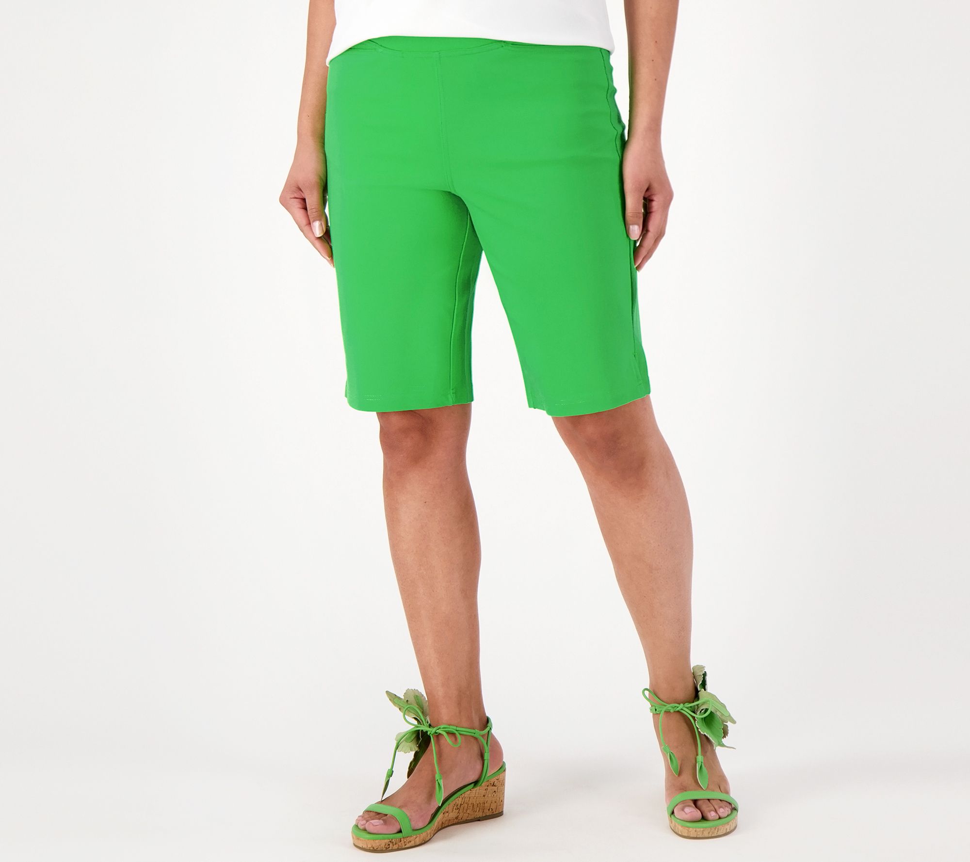 Belle by Kim Gravel Ponte Bermuda Shorts