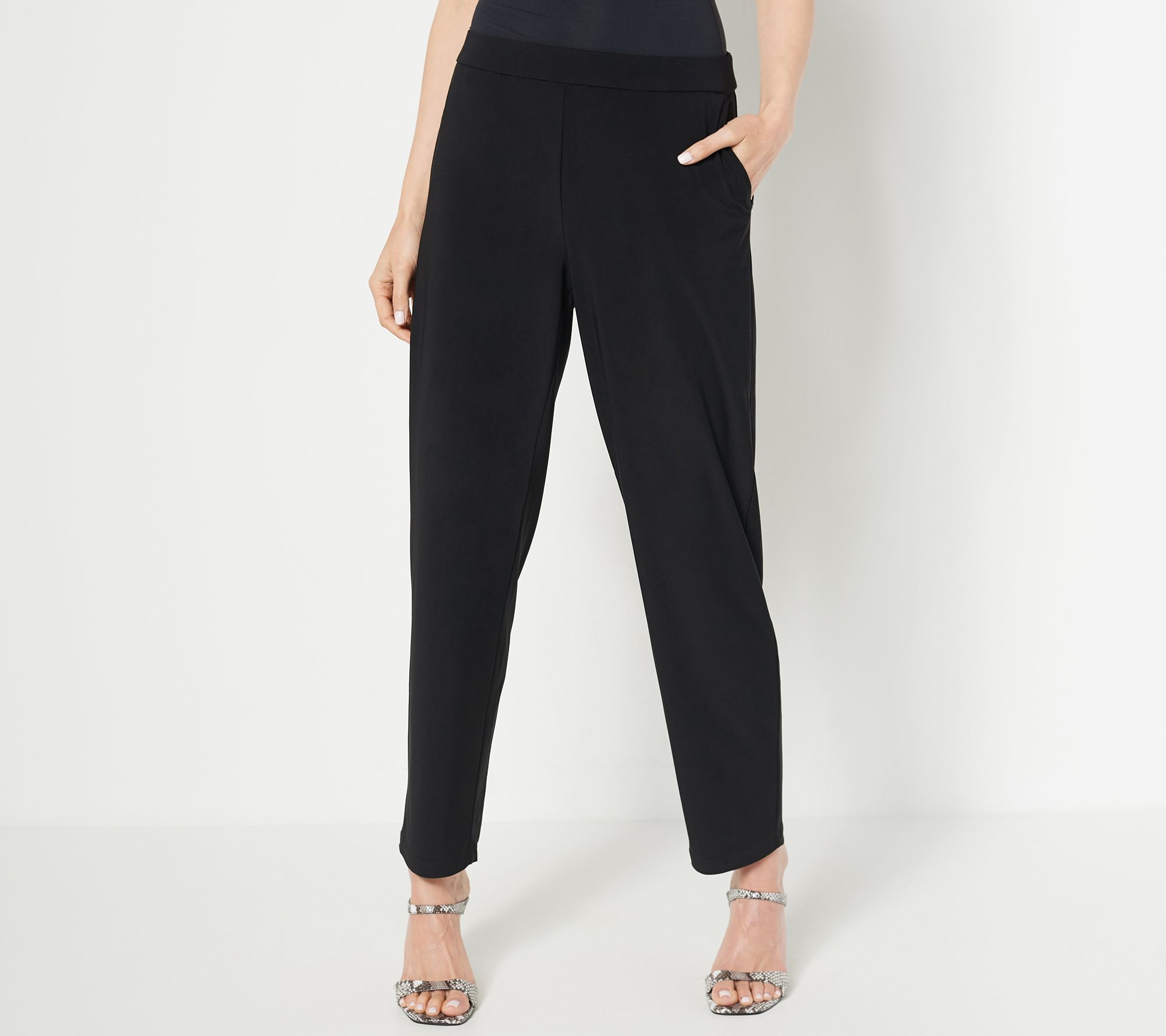 "As Is" Dennis Basso Regular Italia Knit Slim Leg Ankle Pant