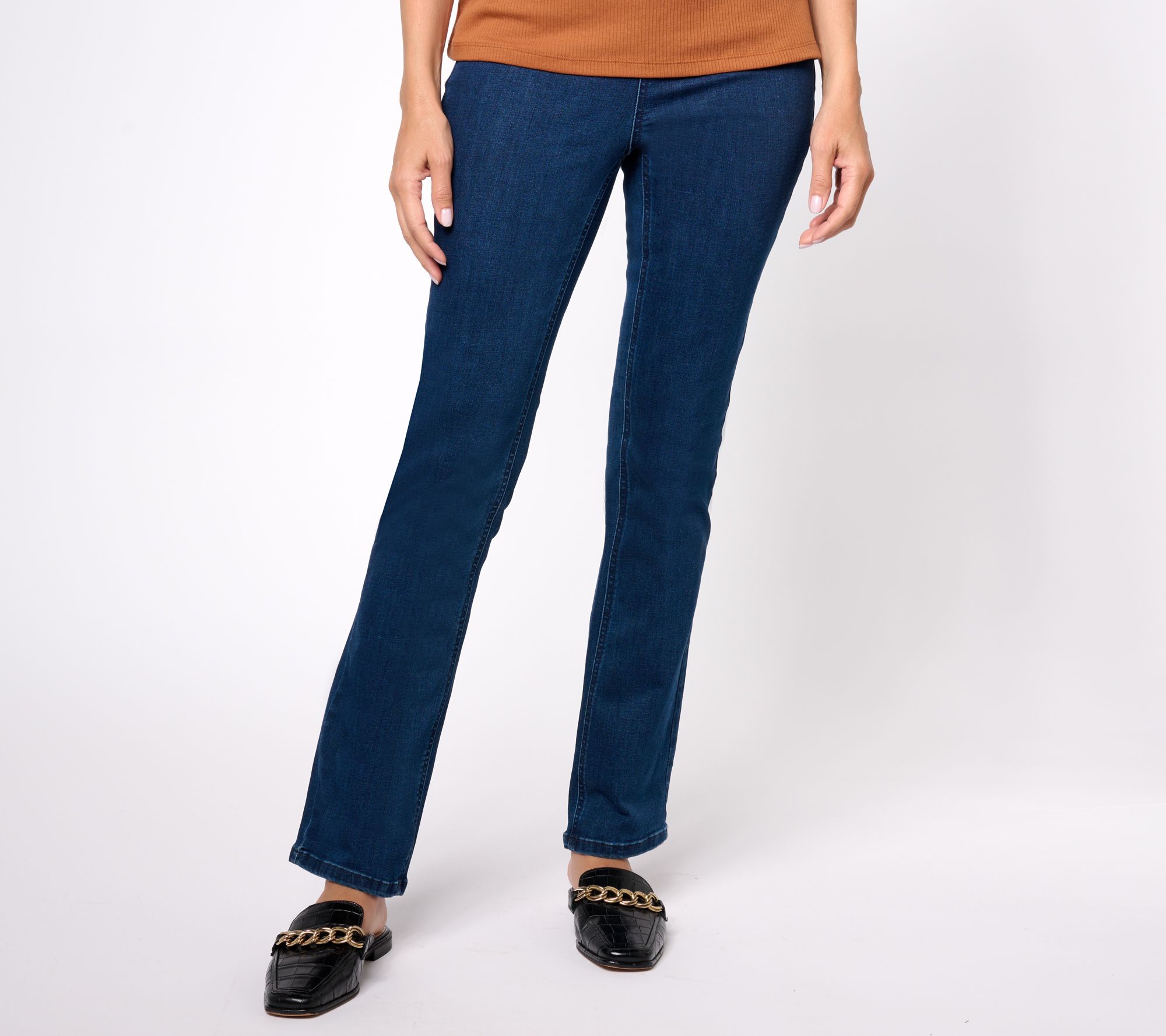 Denim & Co. Signature Perfect Flex Petite Pull-On Jeans 