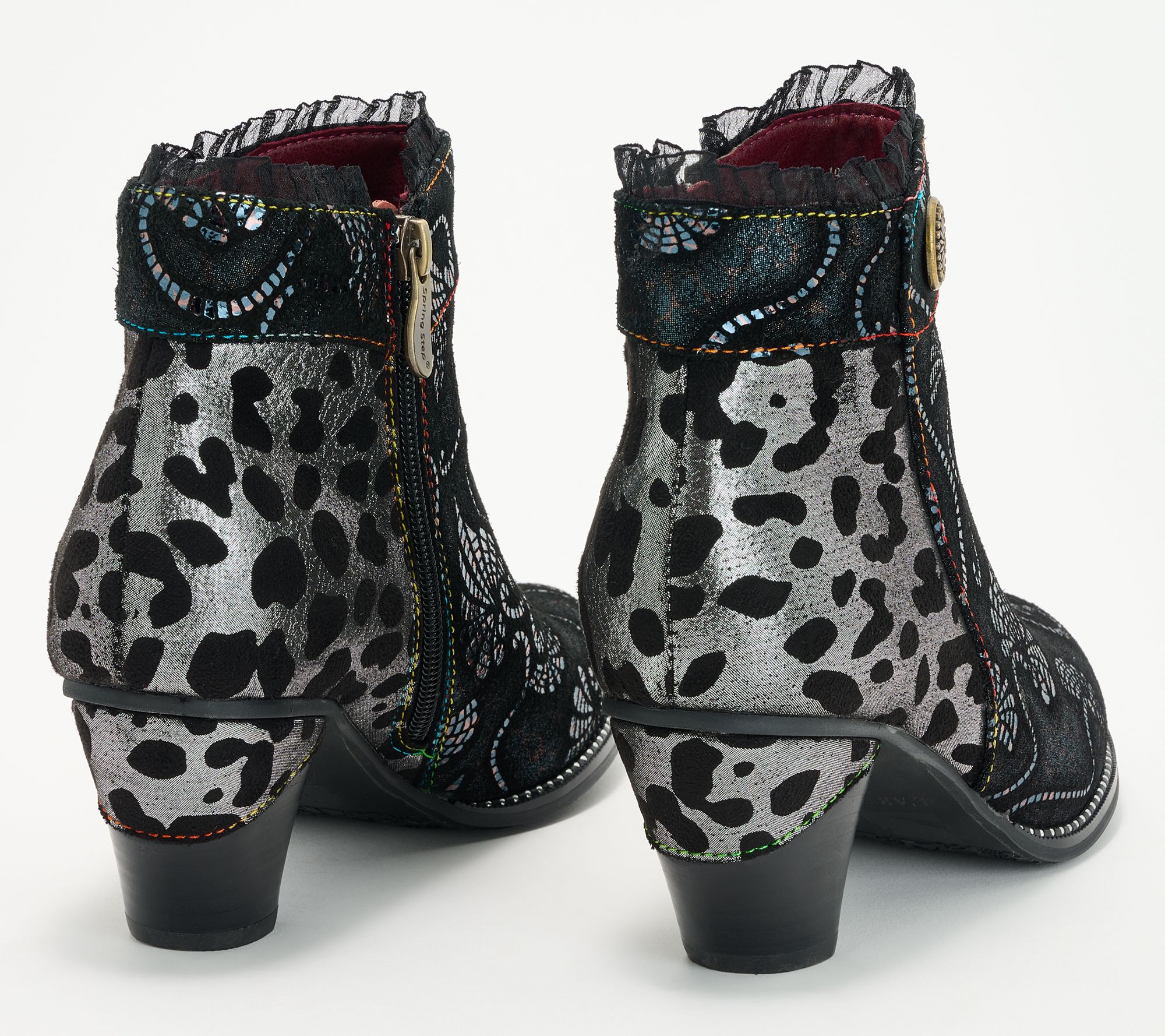 L'Artiste by Spring Step Leather Heeled Ankle Boots - Dessa - QVC.com