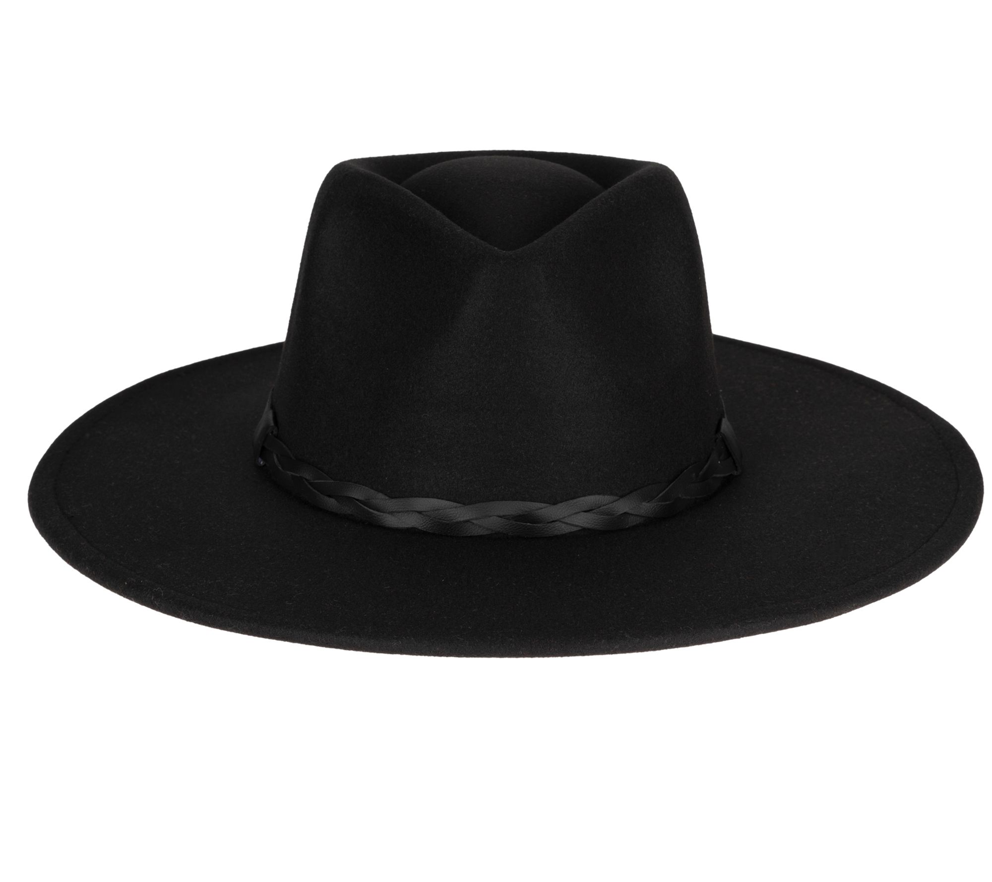 San Diego Hat Co. Oversized Fedora with Braided Band - QVC.com