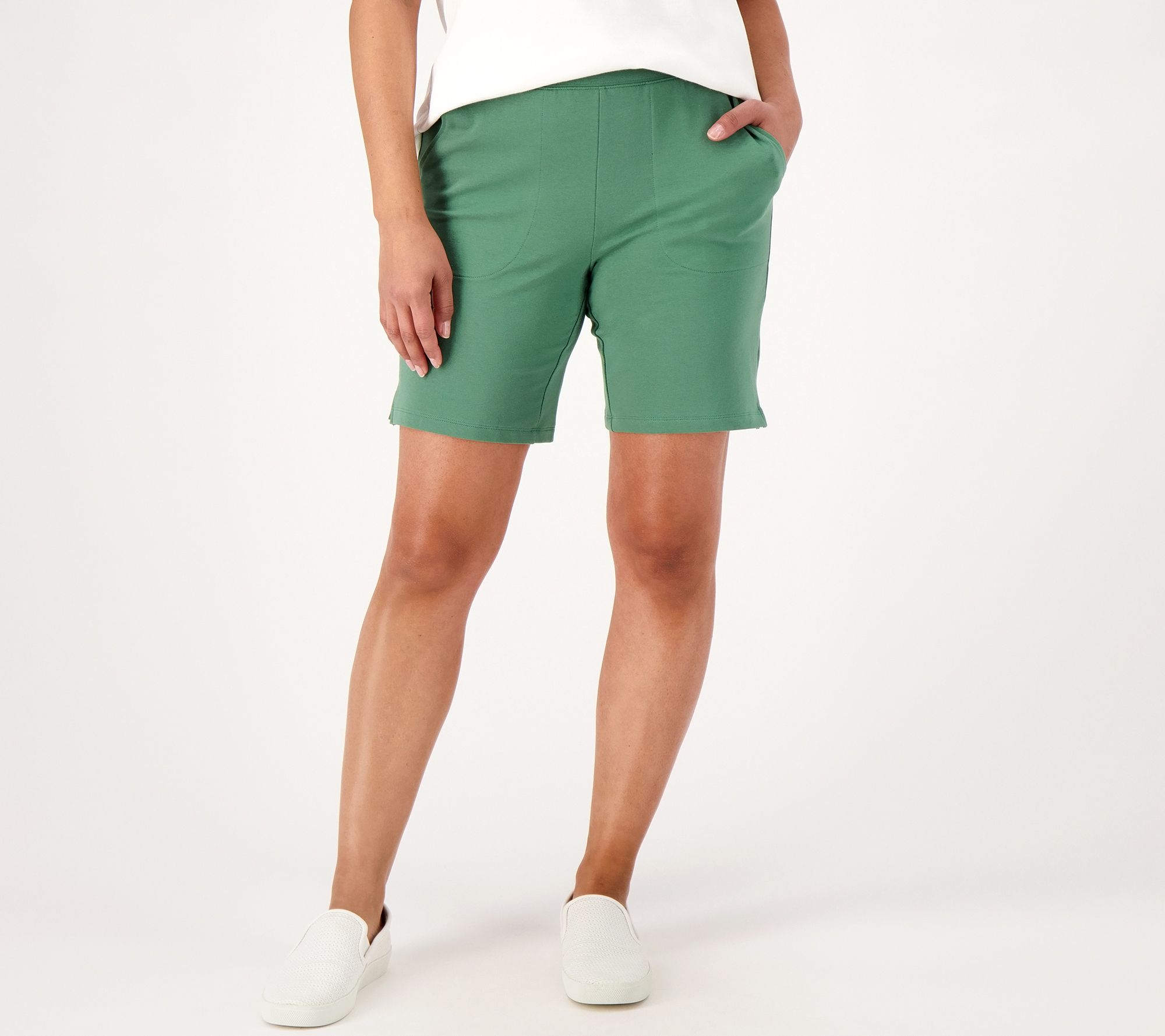 As Is Denim & Co. Active French Terry PetiteShorts