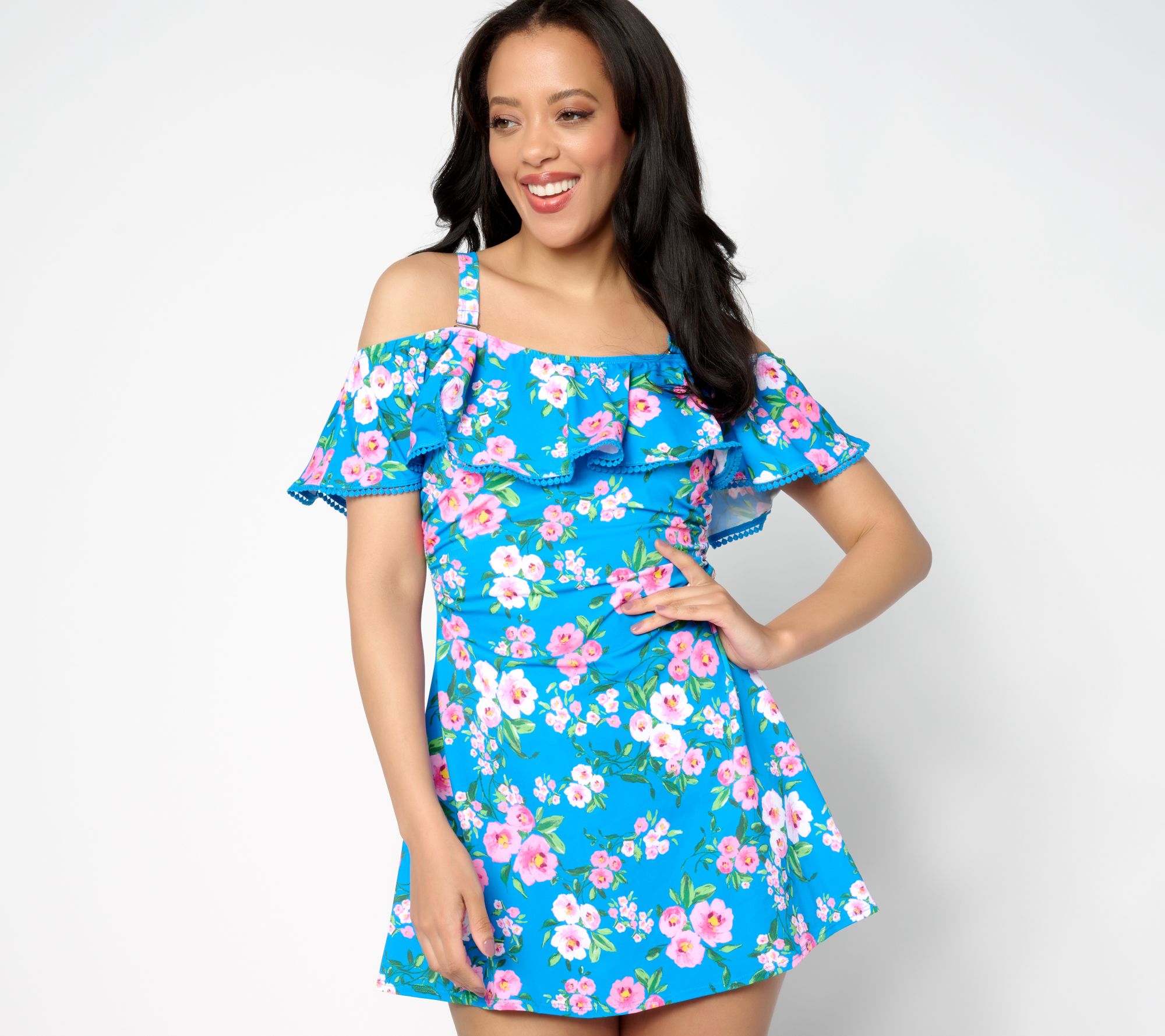 Isaac Mizrahi Live! Bridgehampton Swim Dress w/ Brief UPF50