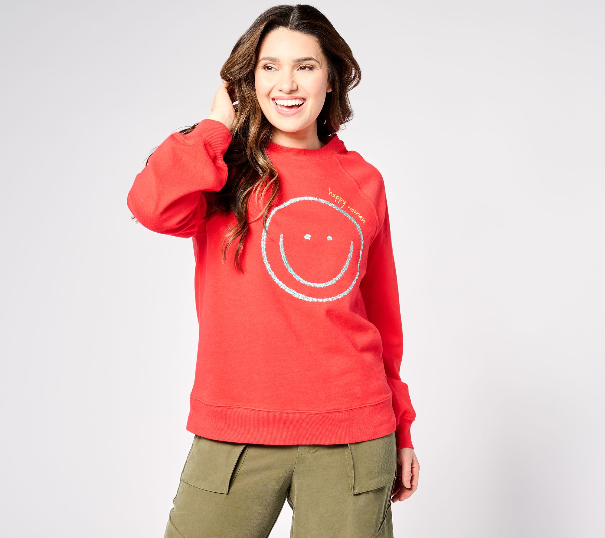 Red Sweatshirts Pullover QVC