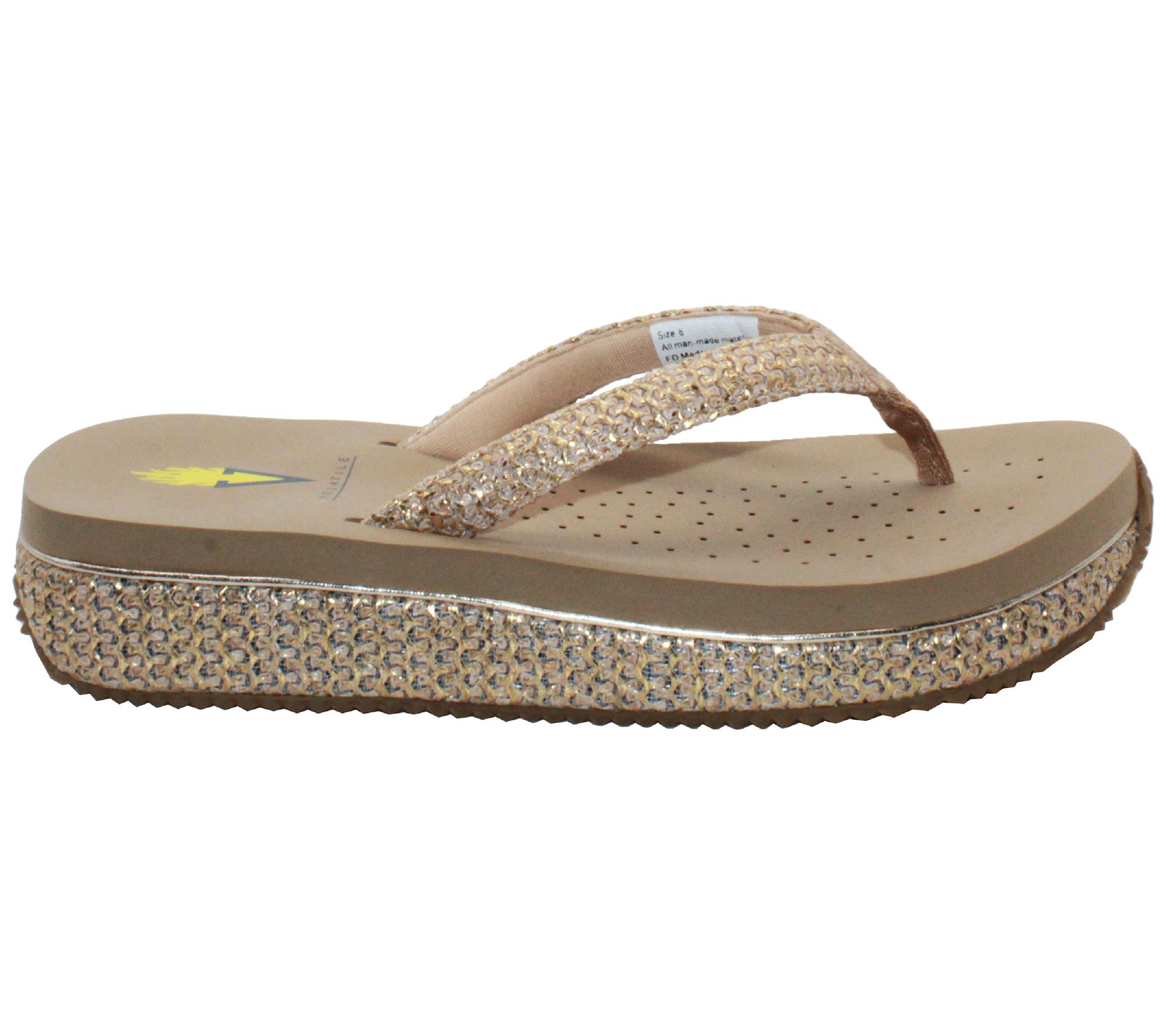 Volatile Palau Raffia Low Thong Sandal