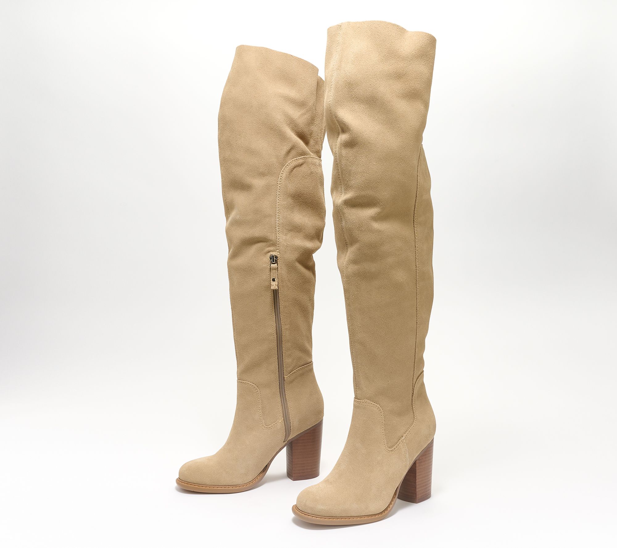 Wide calf clearance suede knee boots