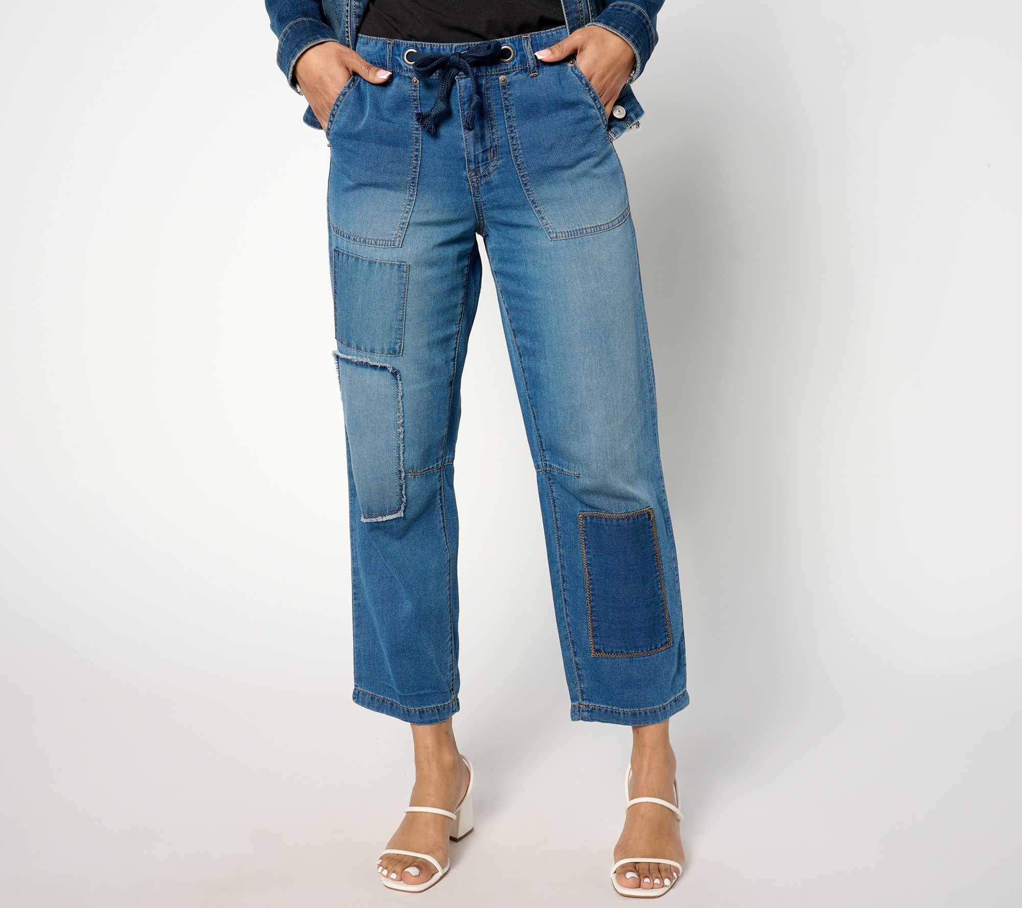 LOGO by Lori Goldstein Petite Straight Leg Ankle Pant