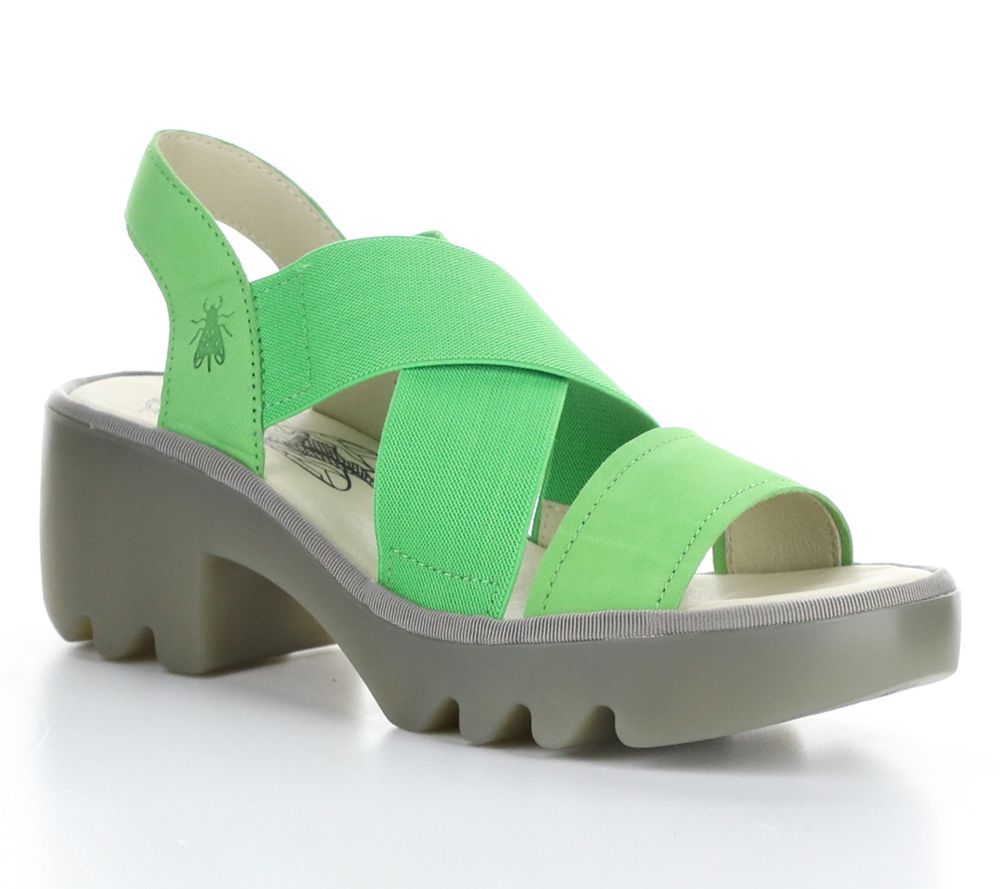 Fly London Elastic and Leather Lug Sandal - Taji