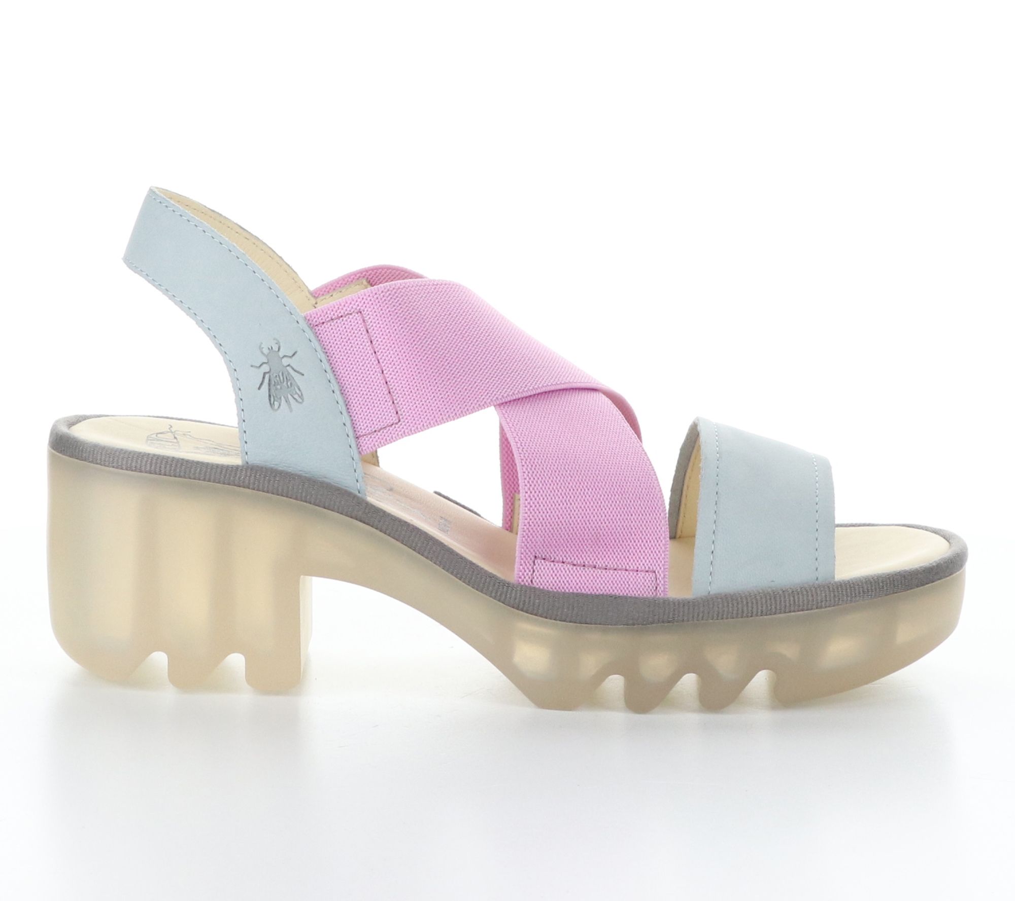 Fly London Elastic and Leather Lug Sandal - Taji