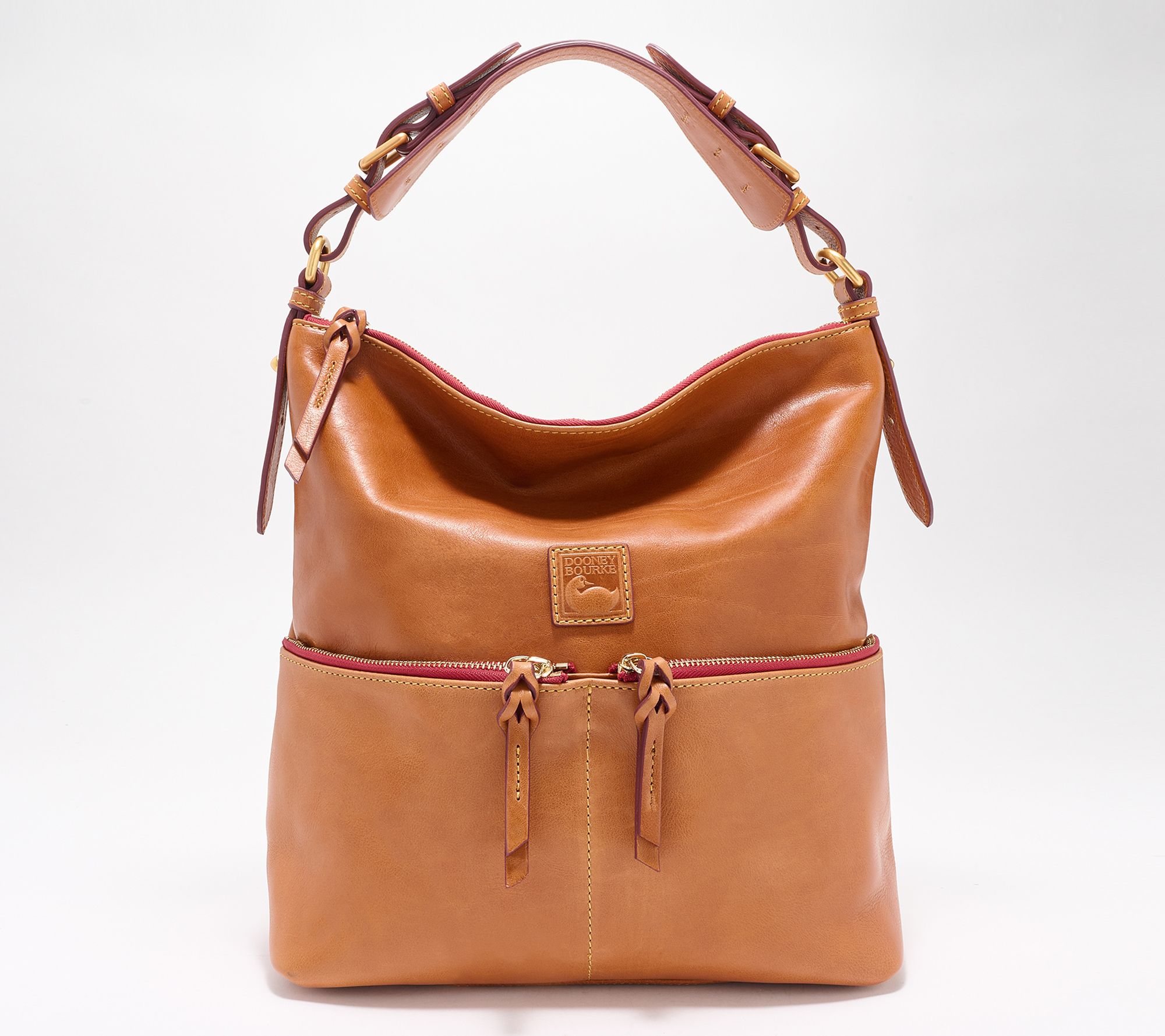 Dooney & Bourke Florentine Leather Medium Zip Pocket Sac