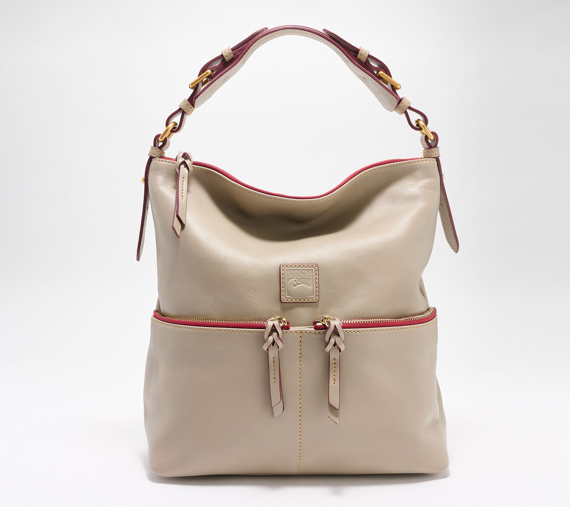 Dooney & Bourke Florentine Leather Medium Zip Pocket Sac
