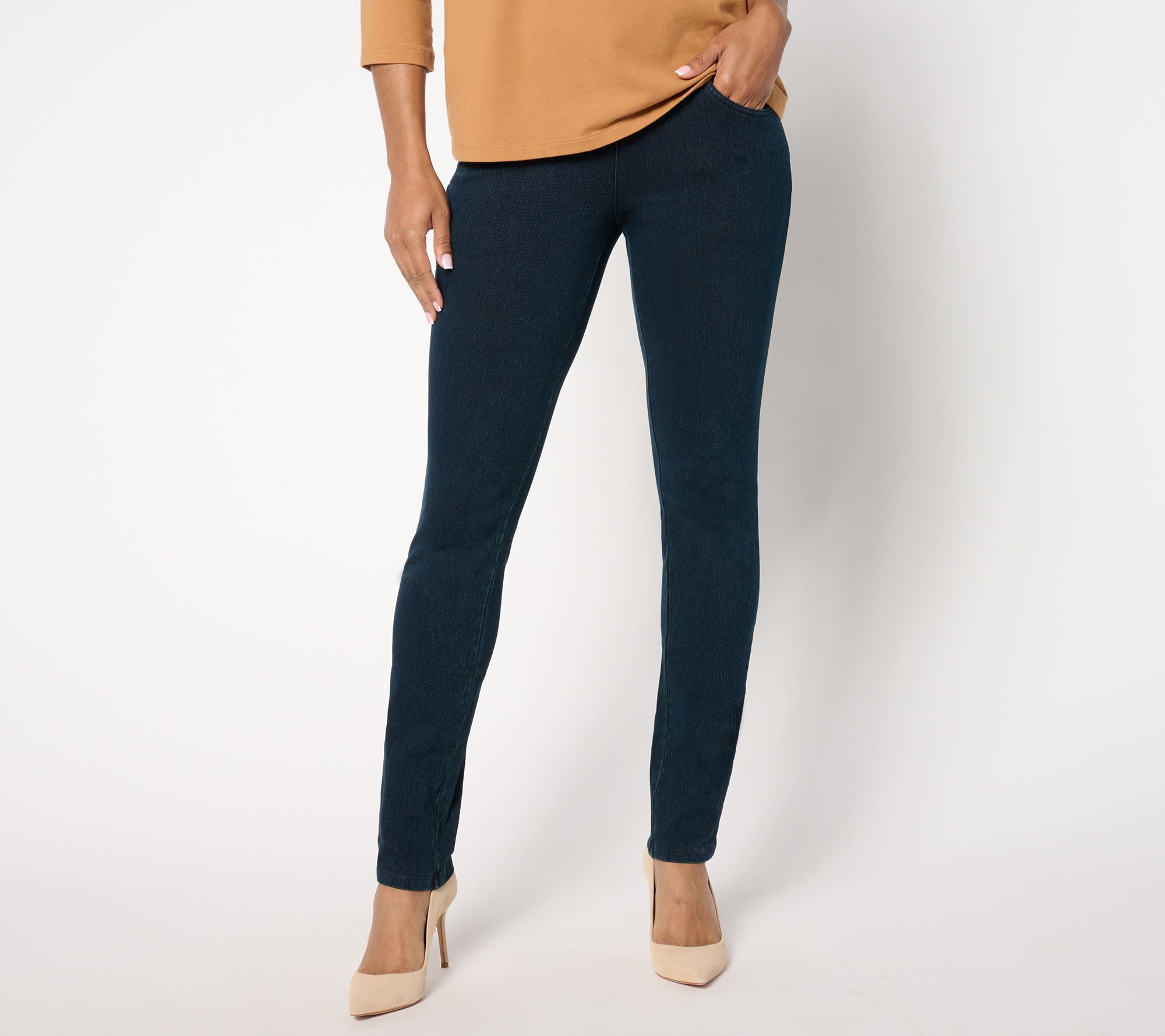 Women With Control Petite Prime Stretch Tummy Control Slim-Leg Pants