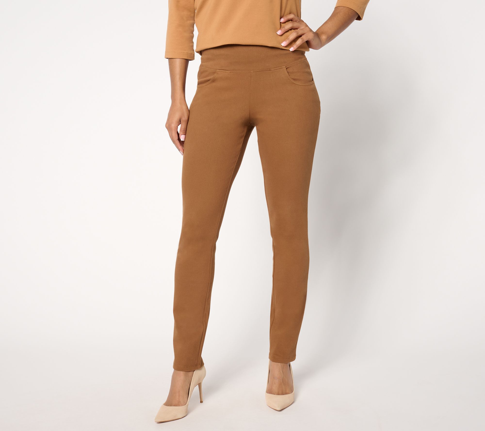 Women With Control Petite Prime Stretch Tummy Control Slim-Leg Pants