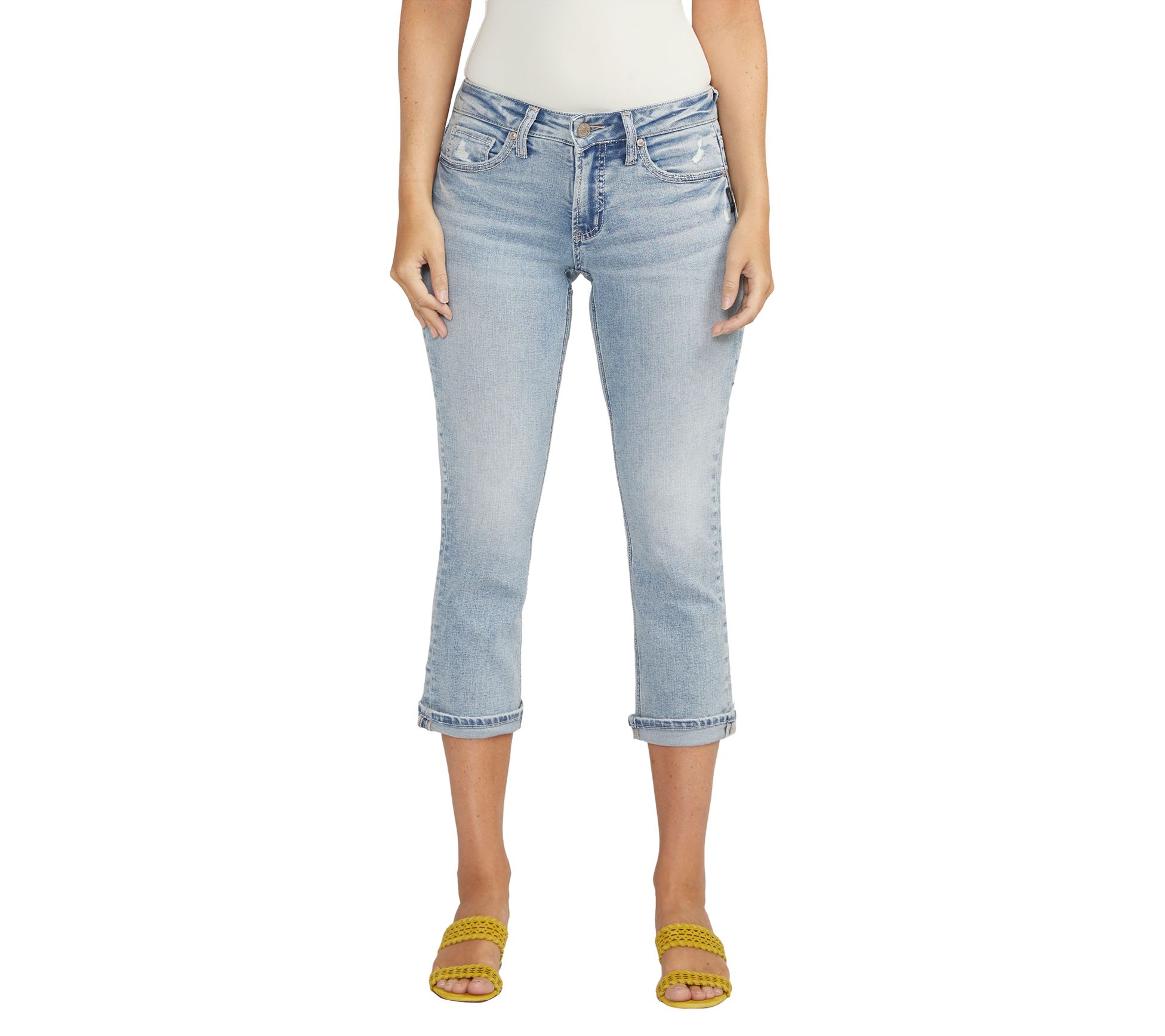 Silver Jeans Co. Suki Mid Rise Curvy Fit Capri- CVS314 