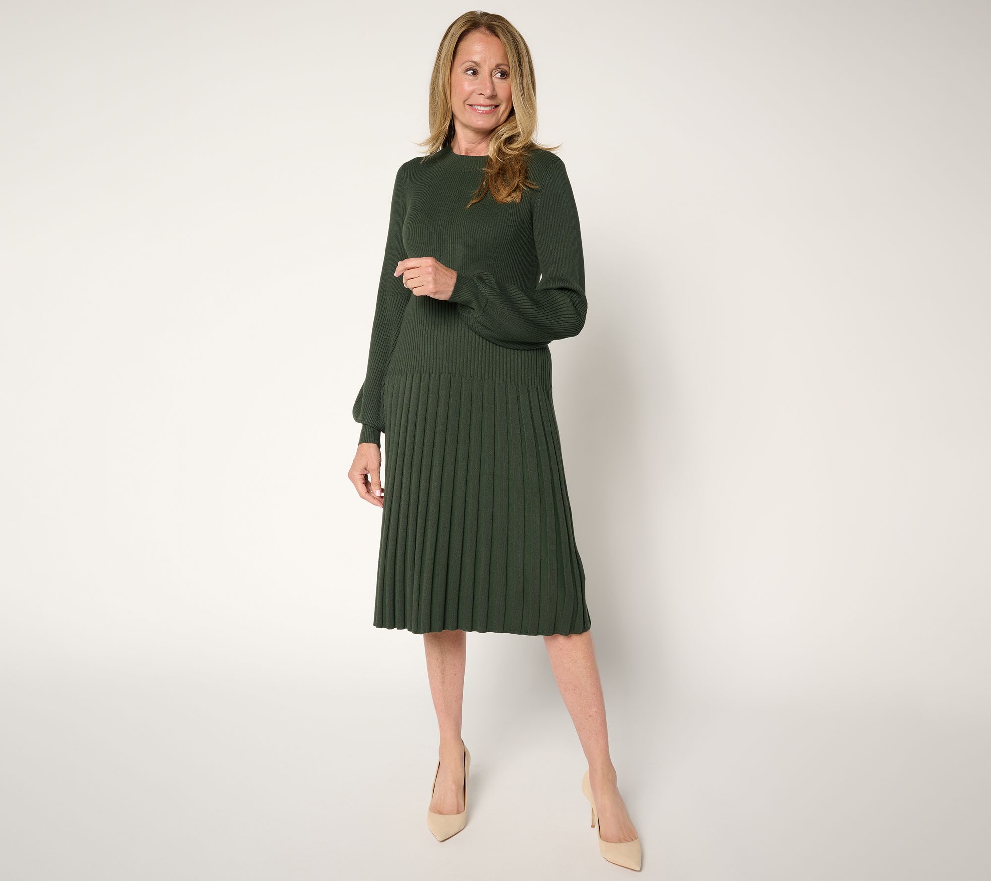 BEAUTIFUL by Lawrence Zarian Petite Balloon Sleeve Sweater Dress