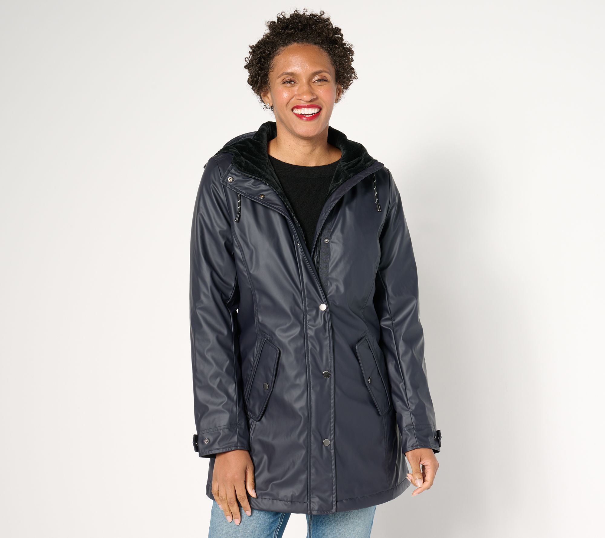 Plus 3X 26W 28W Raincoat Fashion QVC