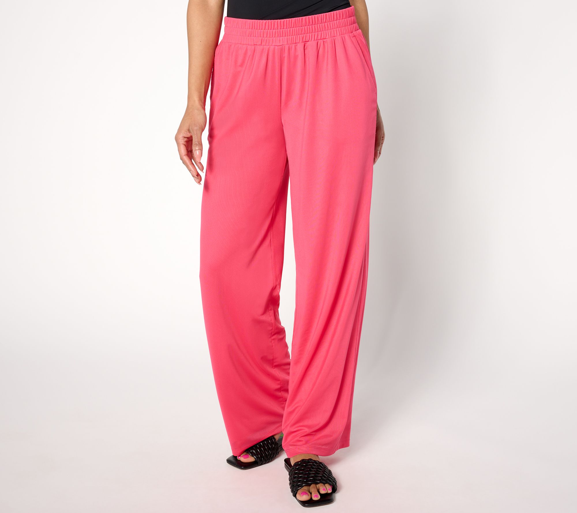 "As Is" Belle Beach by Kim Gravel Petite TropiCool Knit Solid Pant