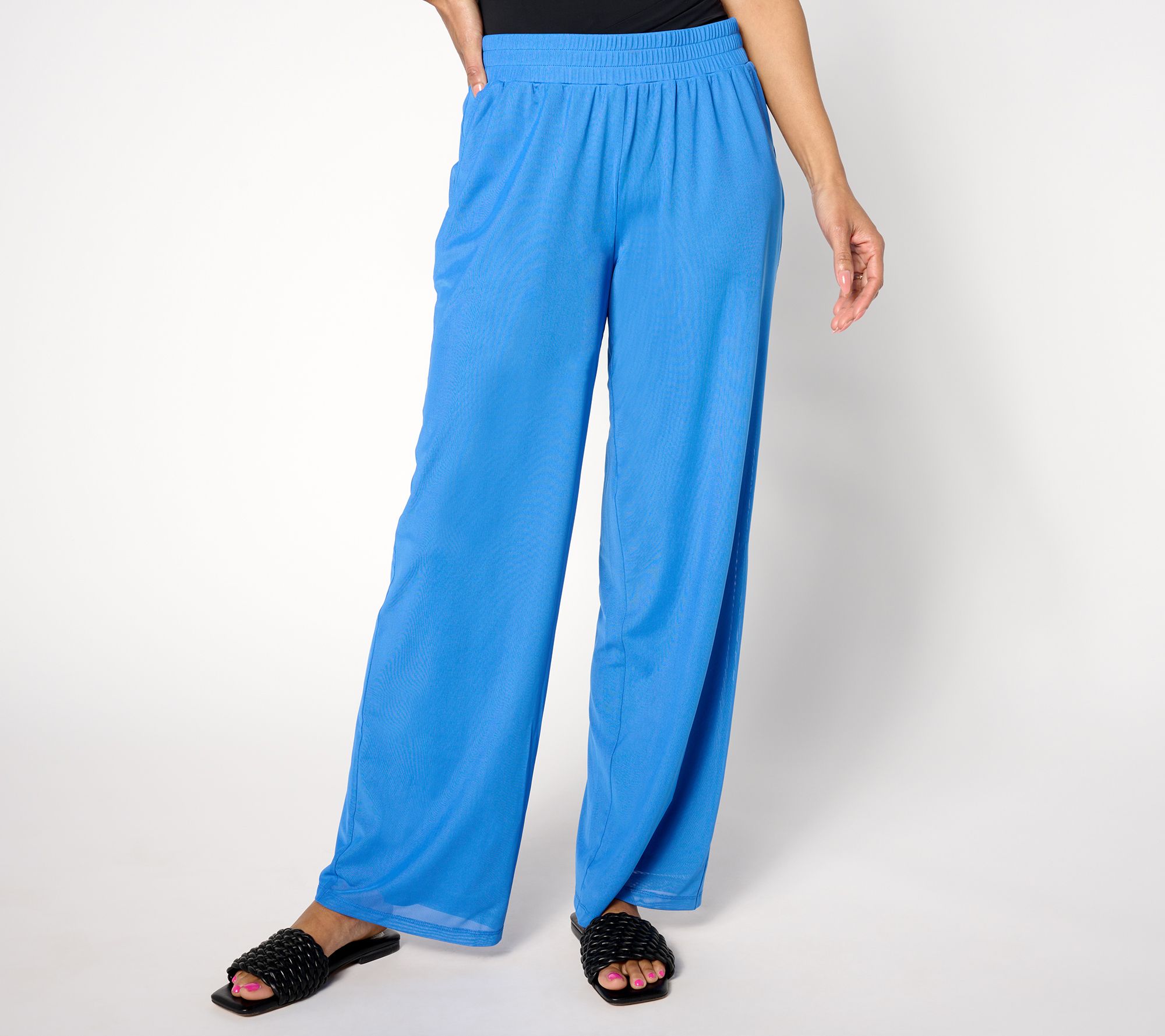 "As Is" Belle Beach by Kim Gravel Petite TropiCool Knit Solid Pant