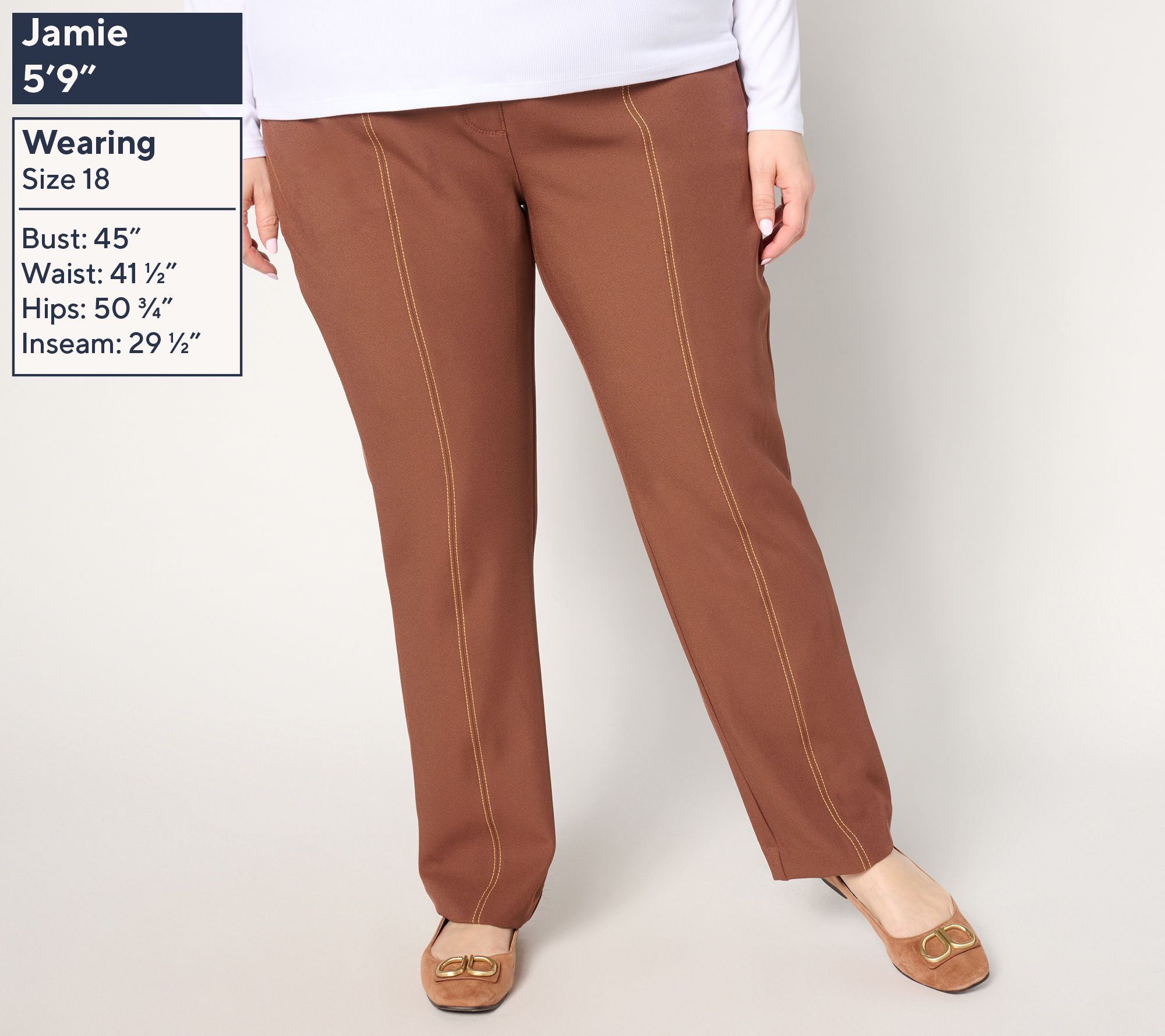TIMELESS WOMEN チノパン Isaac Mizrahi Live! Estate Timeless Twill Straight Leg Pants - QVC.com
