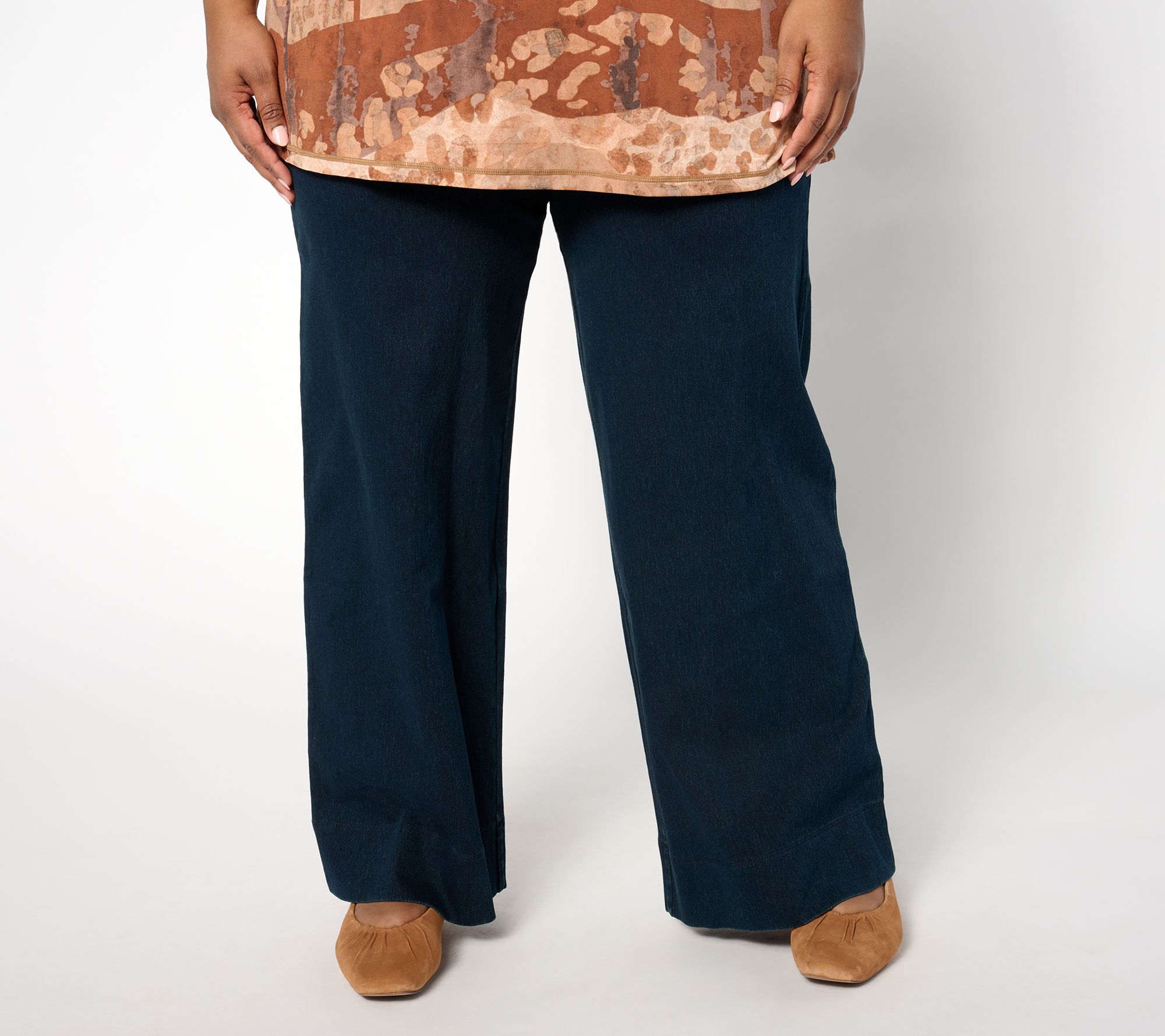 "As Is" Women With Control Prime Stretch Regular Wide Leg Pants