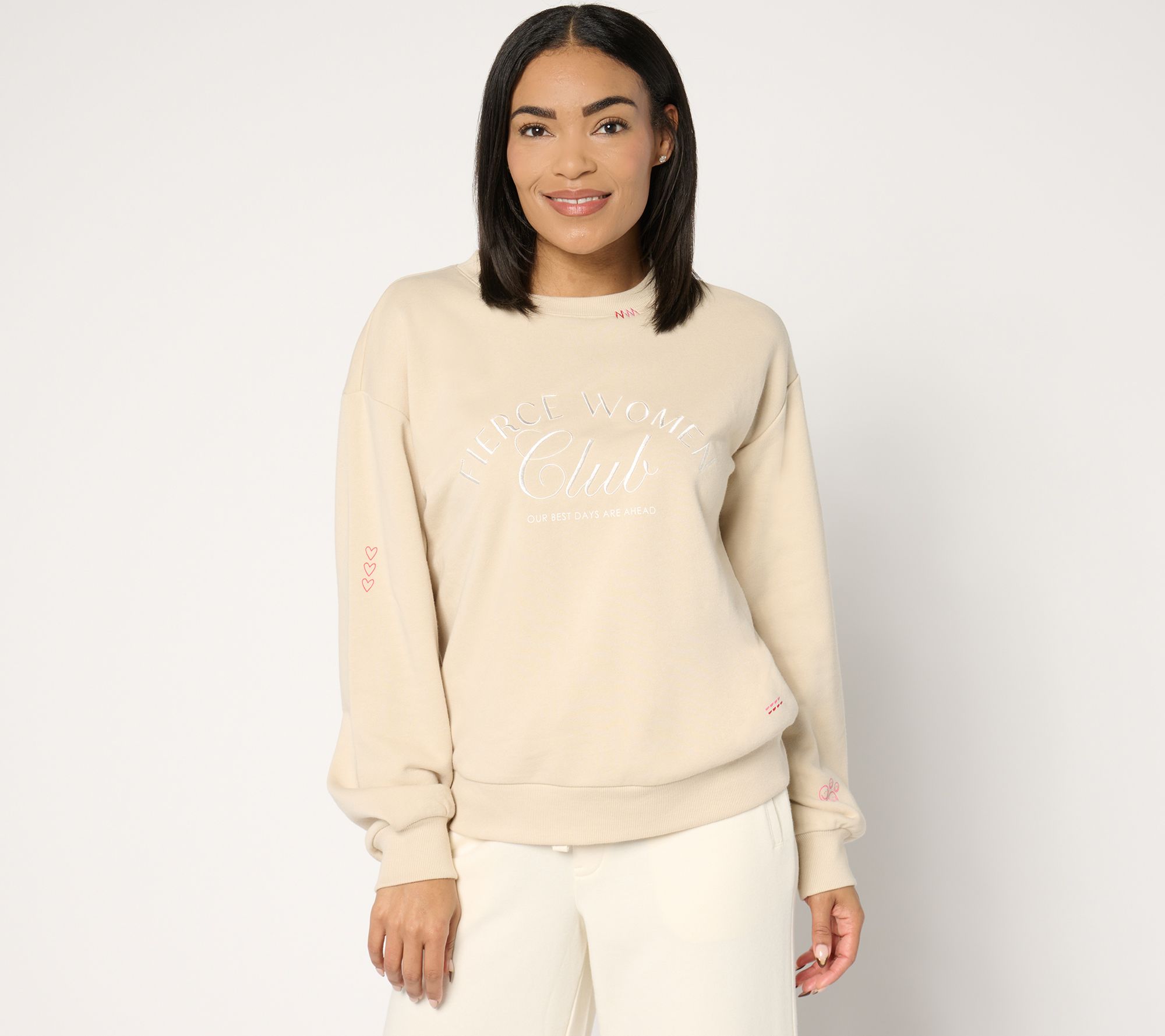 Peace Love World Ali+Mally Fierce Women Sweatshirt