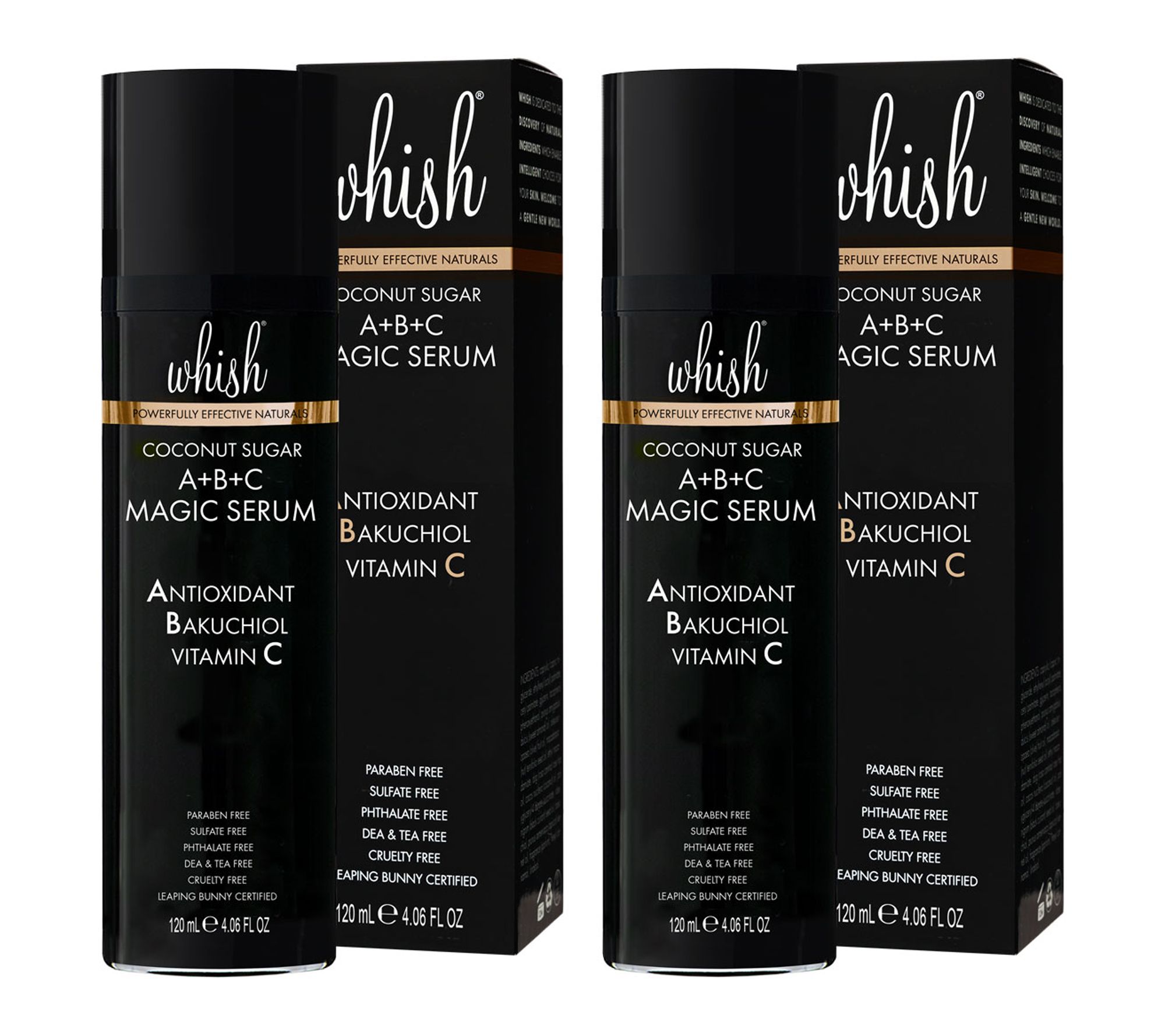 Whish A+B+C Magic Body Serum 4oz Duo