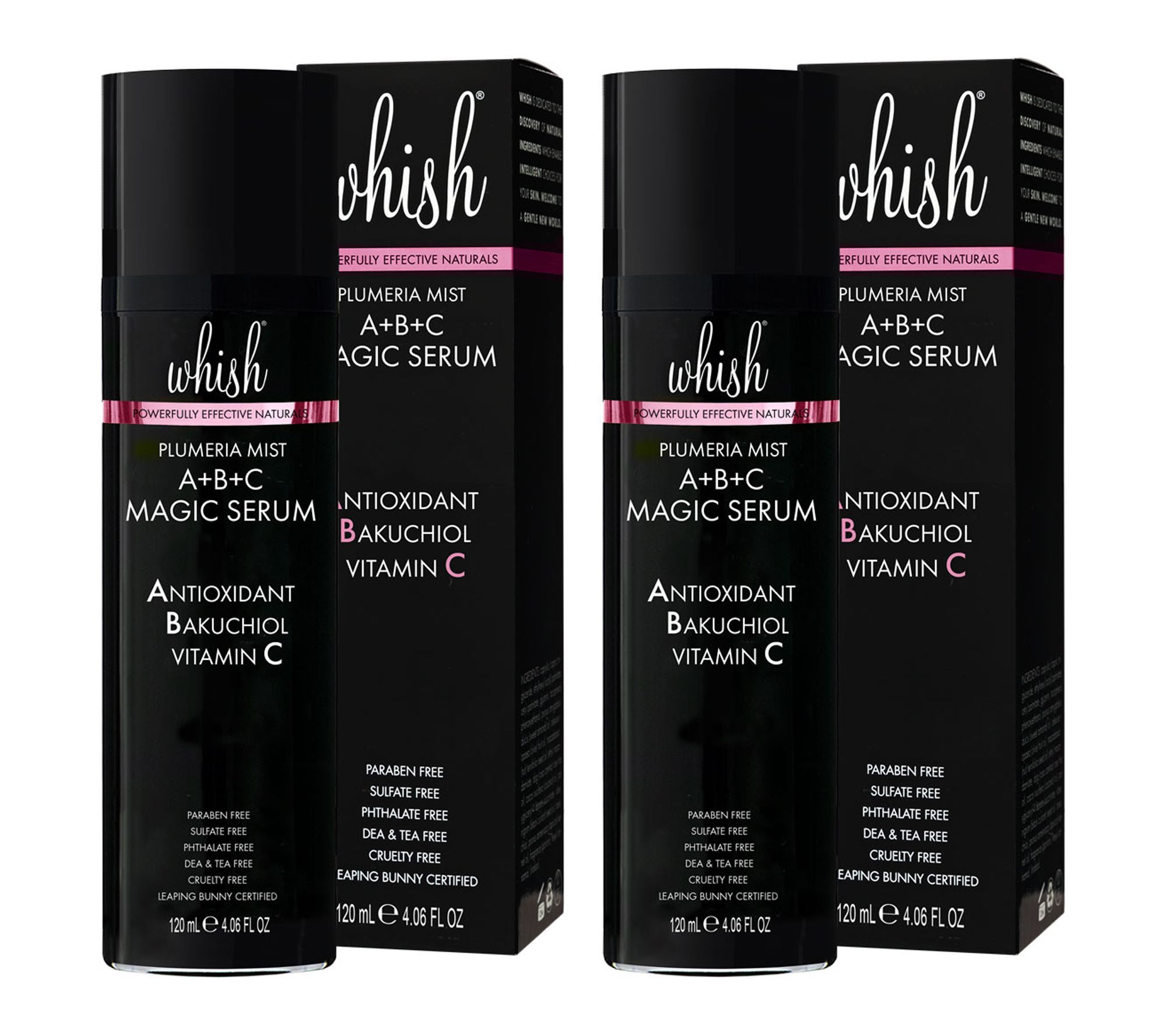 Whish A+B+C Magic Body Serum 4oz Duo