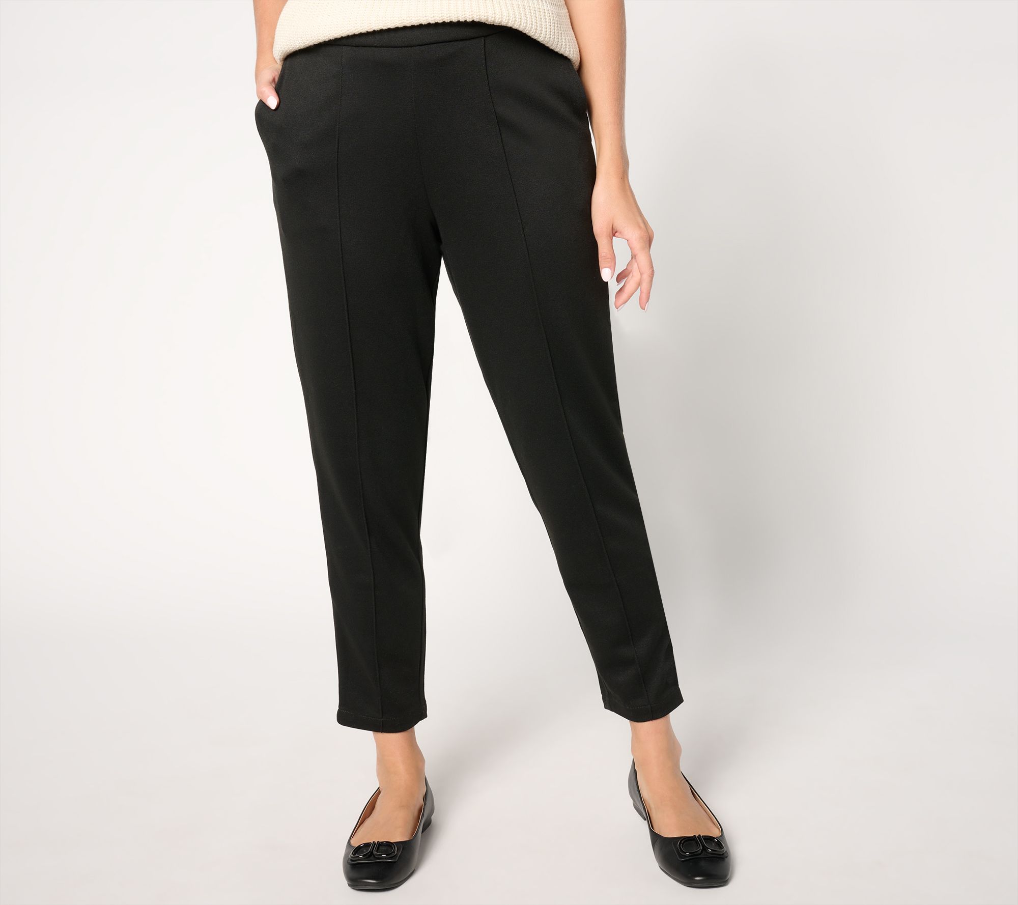 "As Is" Studio Park x Jane Treacy Regular Knit Jacquard Pull On Pant