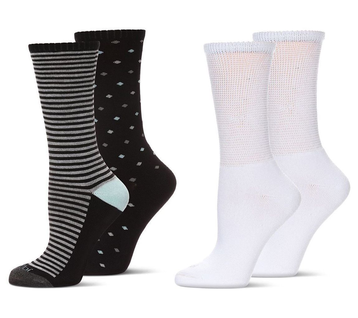 Memoi Unisex Cushion Crew Socks Set - 4 Pair