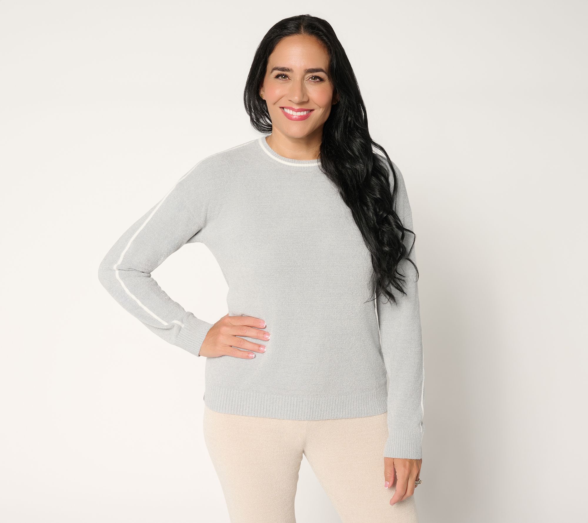 Barefoot Dreams CozyChic Ultra Lite Contrast Stripe Pullover