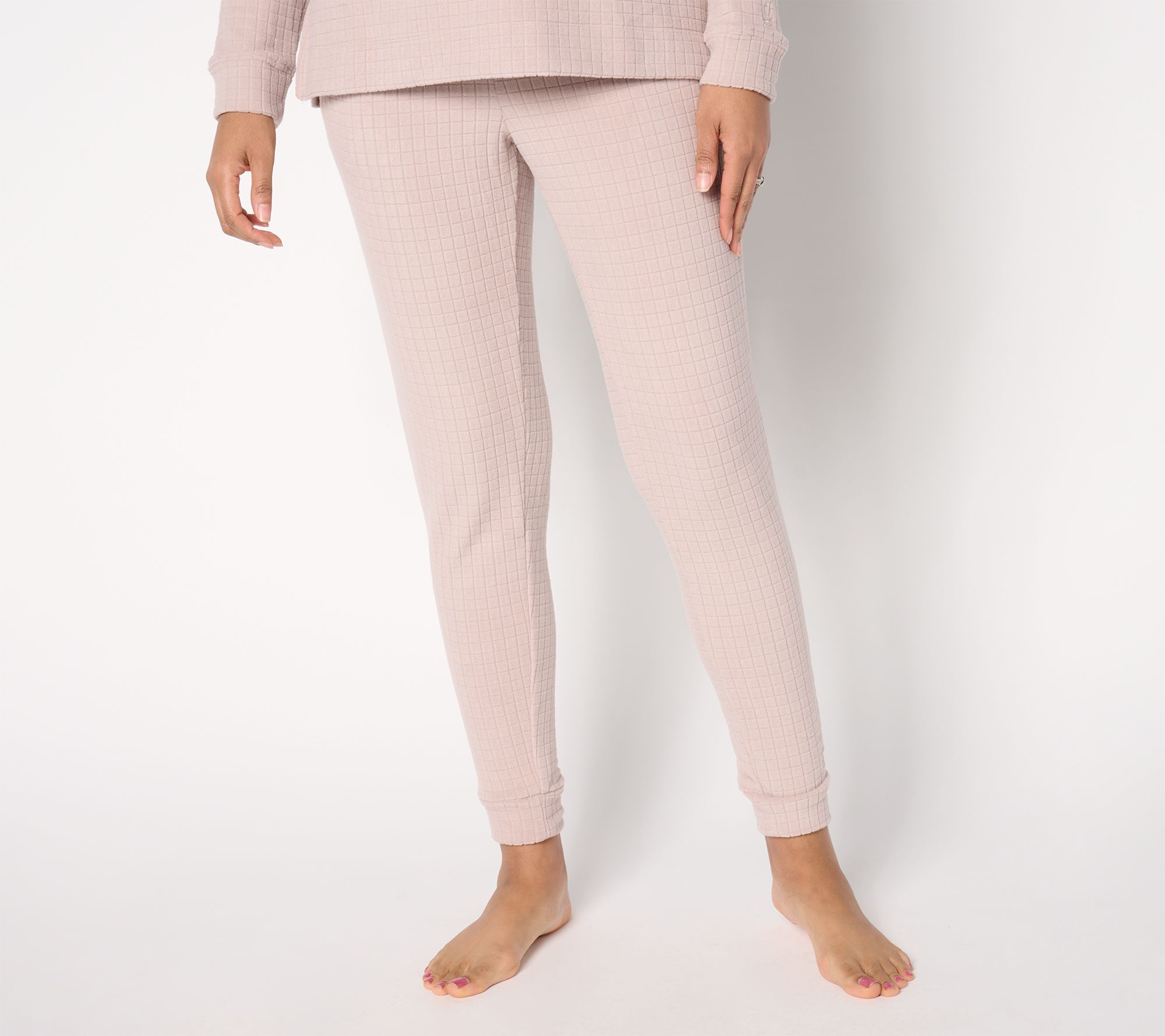 "As Is" Cuddl Duds Grid Fleece Jogger