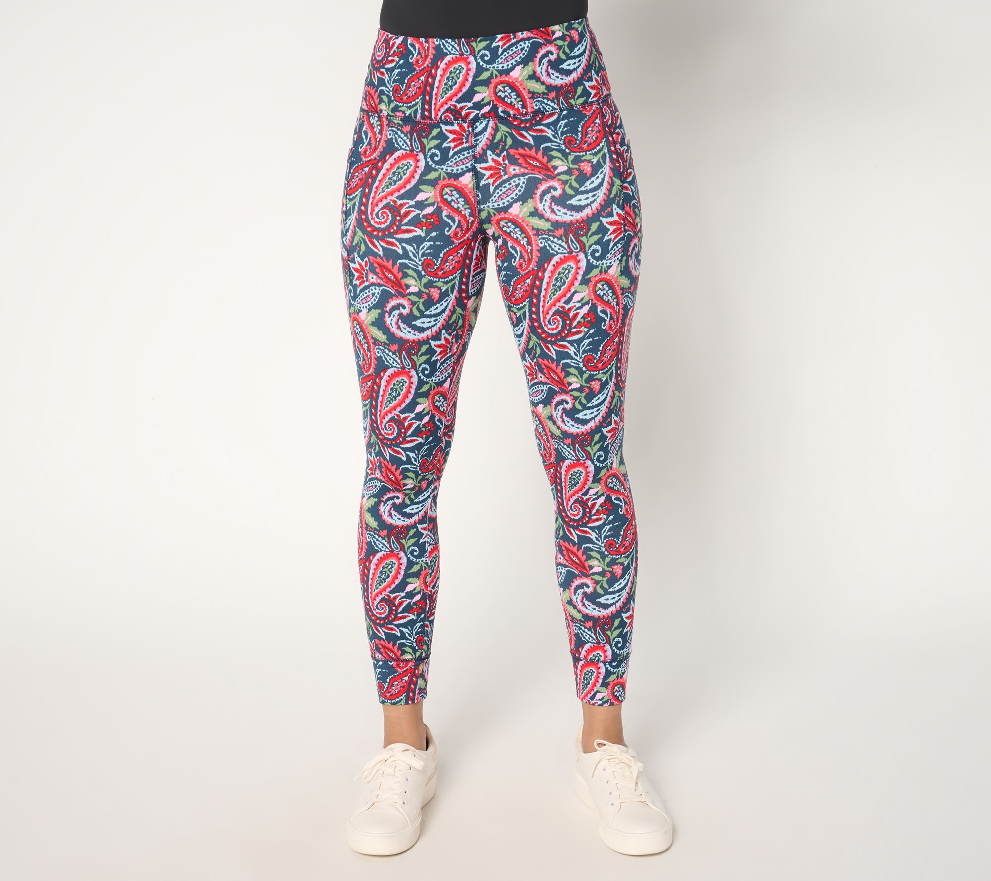 "As Is" Belle Body by Kim Gravel Petite Pop of Paisley Pocket Legging