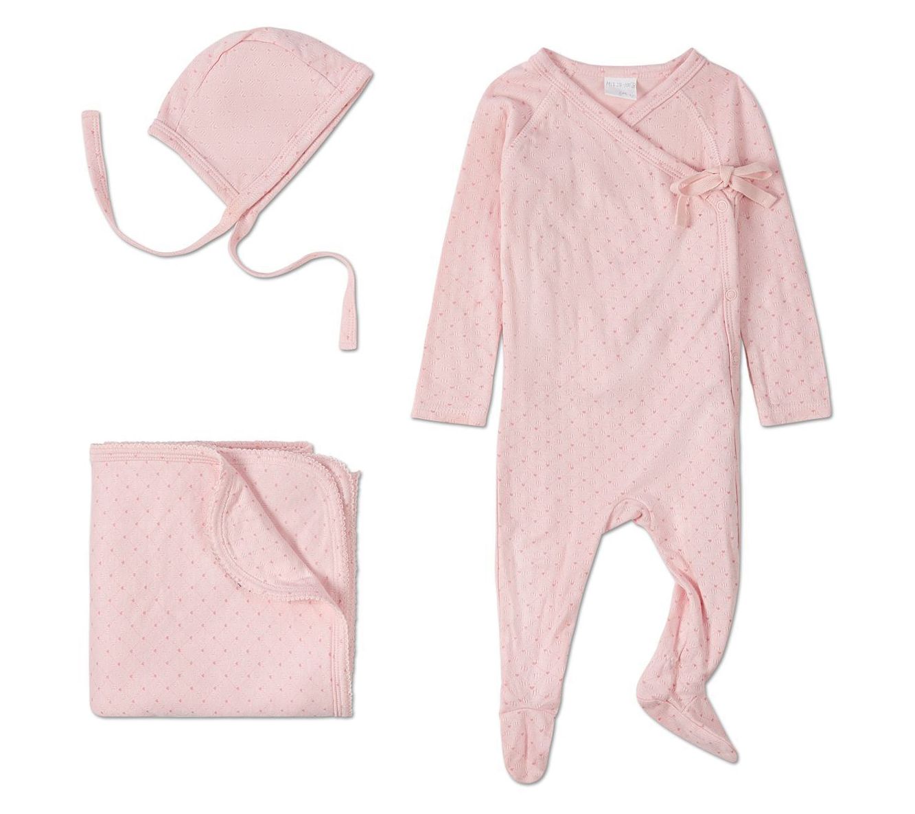 MiniMoi 3pc Pointelle Bamboo Blend Footie Set