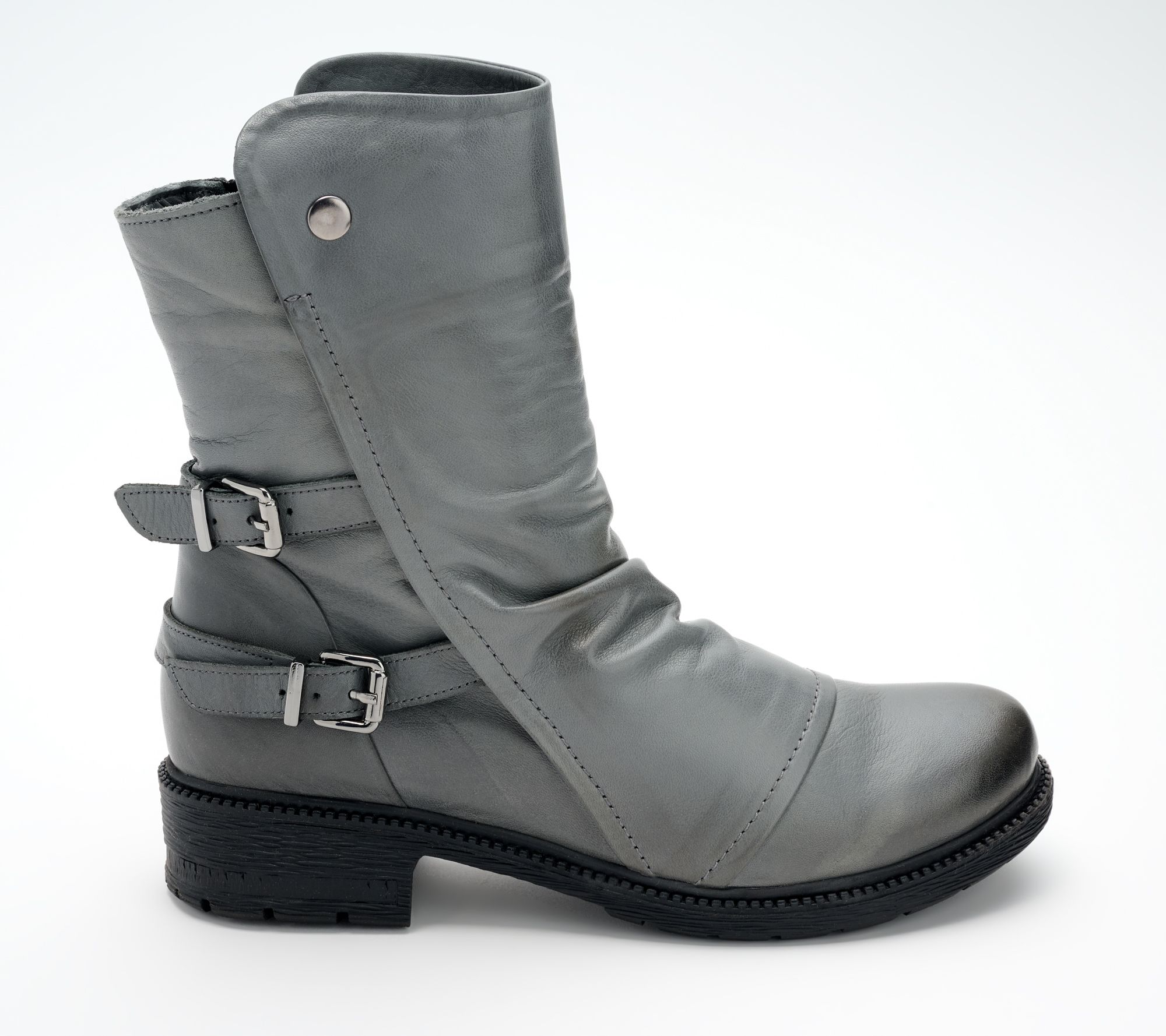 Miz Mooz Leather Buckled Ankle Boots - Rixie - QVC.com