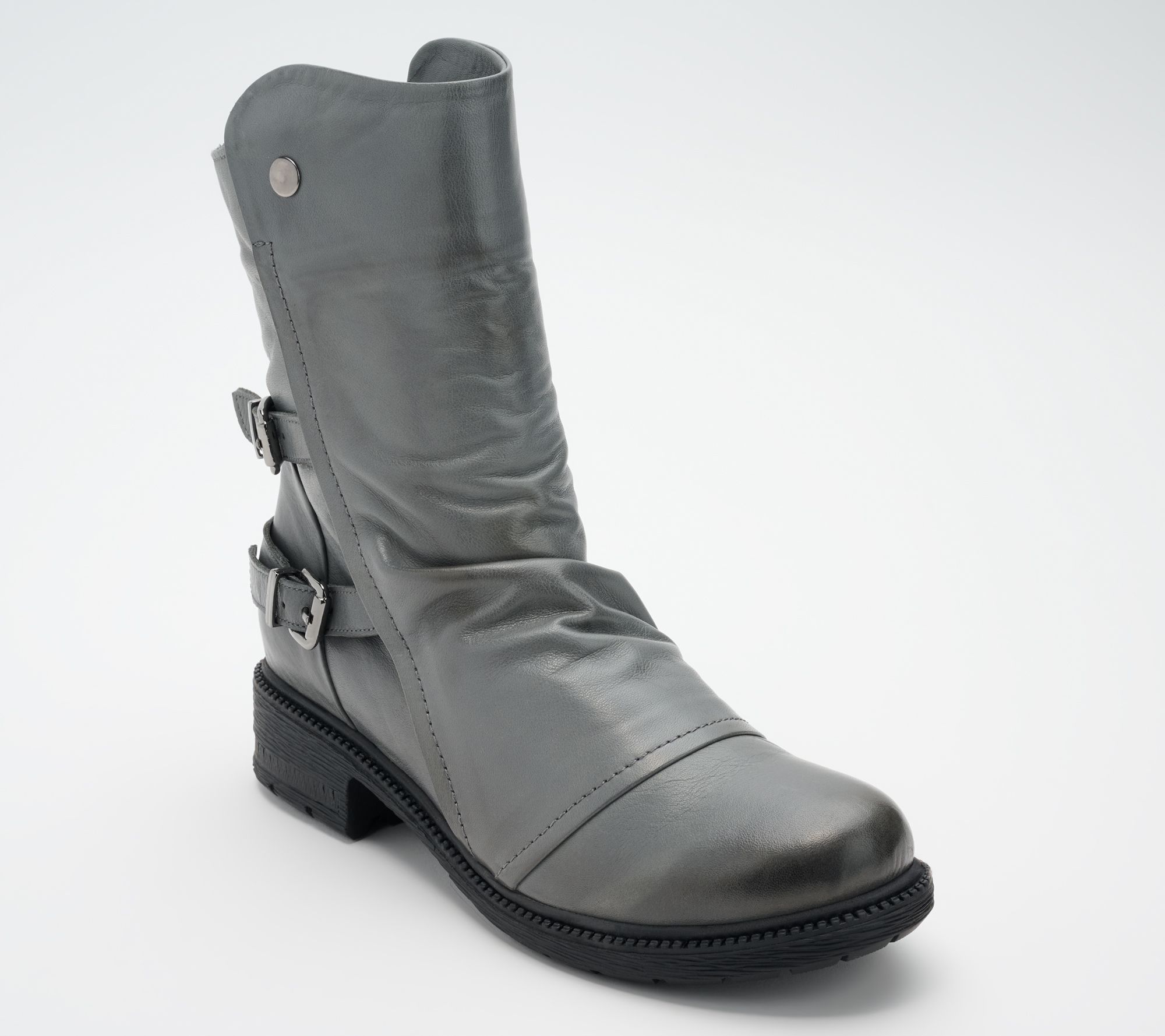 Miz Mooz Leather Buckled Ankle Boots - Rixie