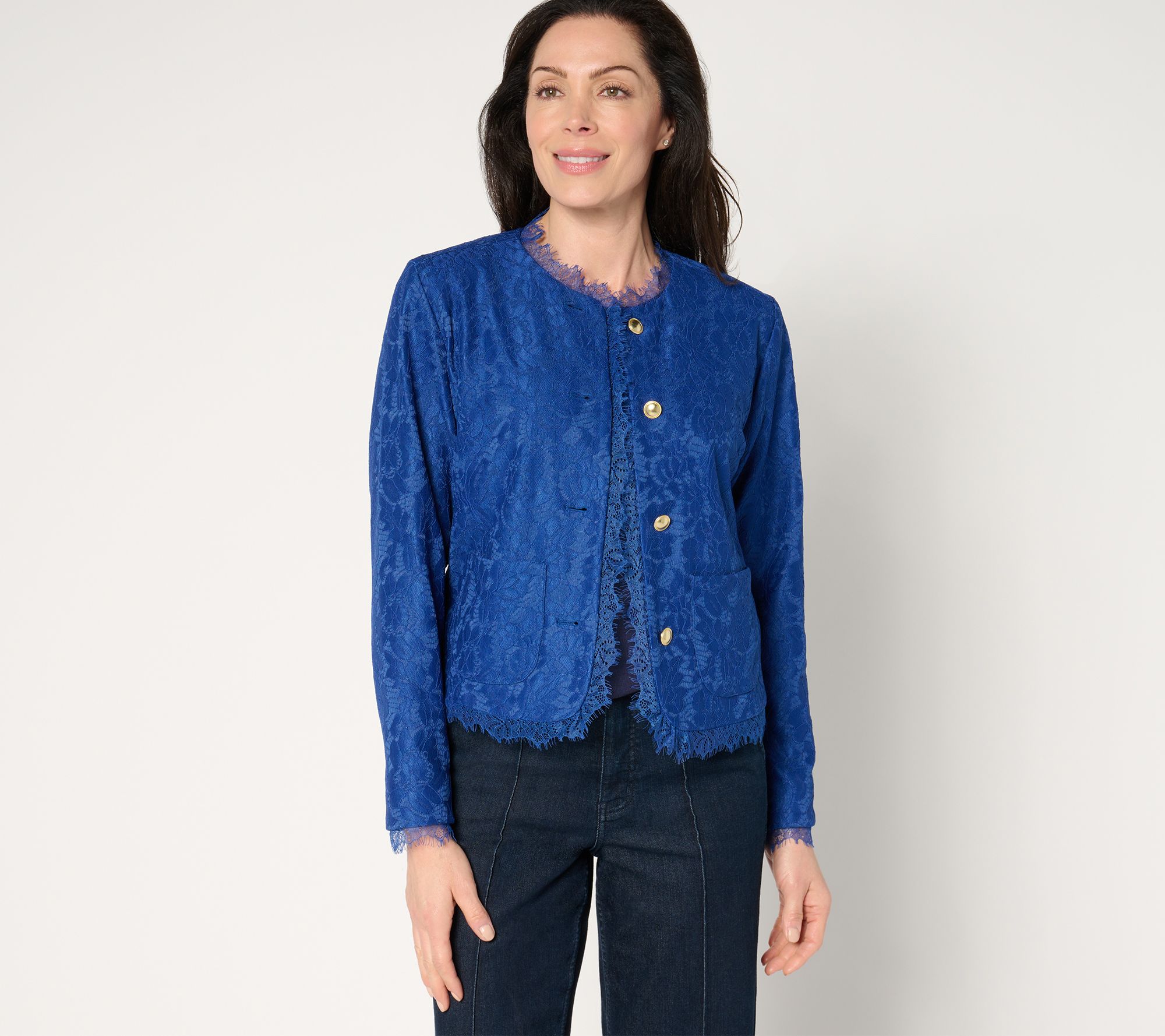 "As Is" BEAUTIFUL by Lawrence Zarian Button Front Knit Jacket