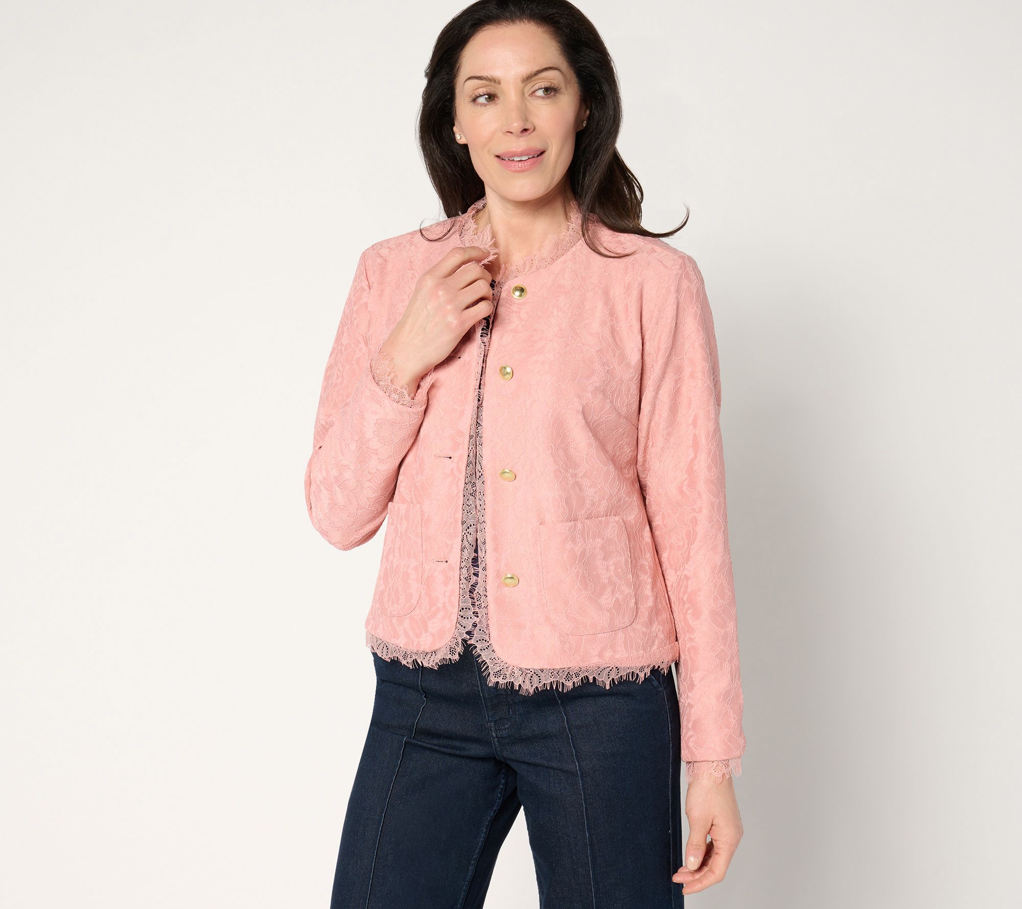 "As Is" BEAUTIFUL by Lawrence Zarian Button Front Knit Jacket