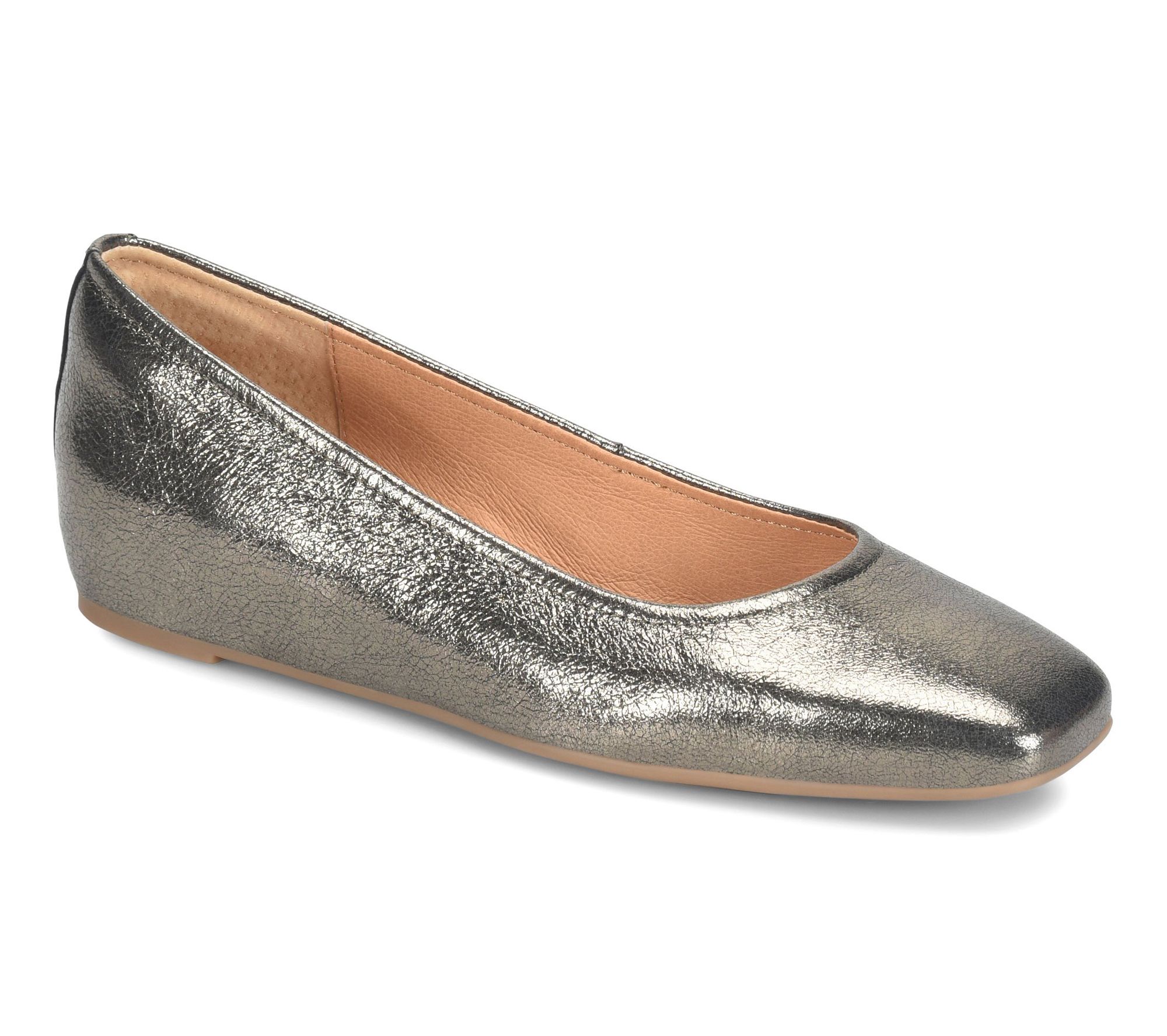 Sofft Hidden Wedge Leather Ballet Flat - Poppy