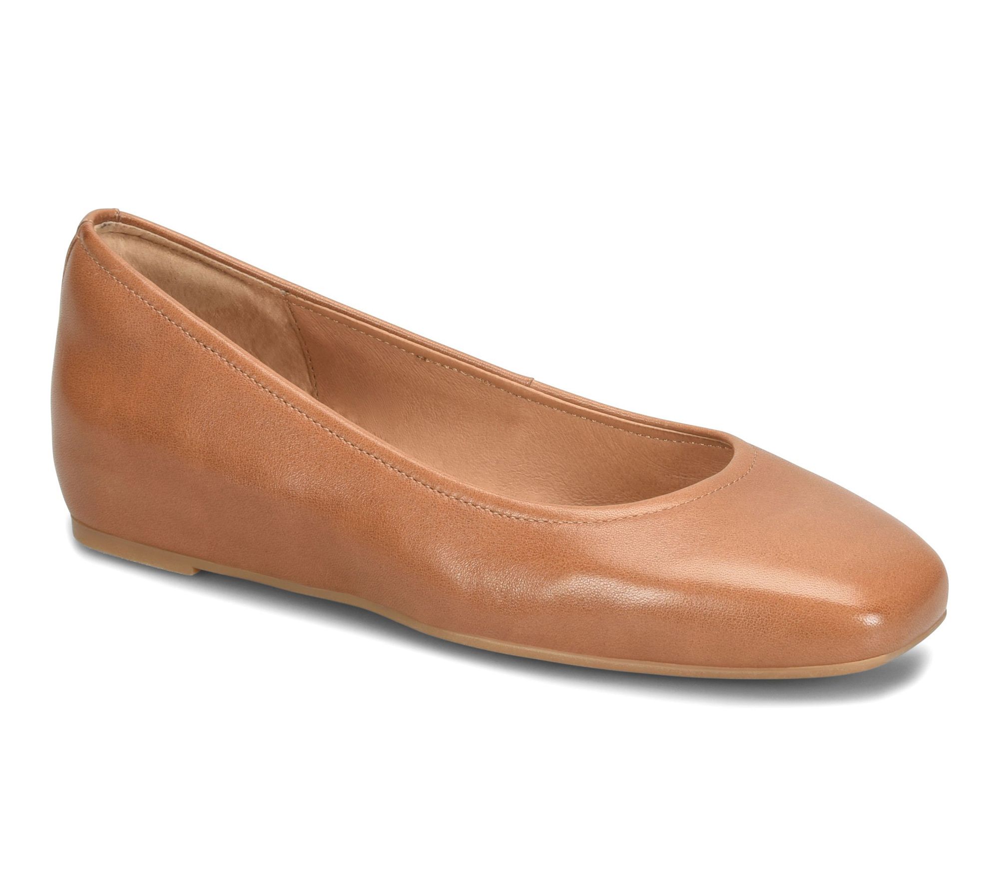 Sofft Hidden Wedge Leather Ballet Flat - Poppy