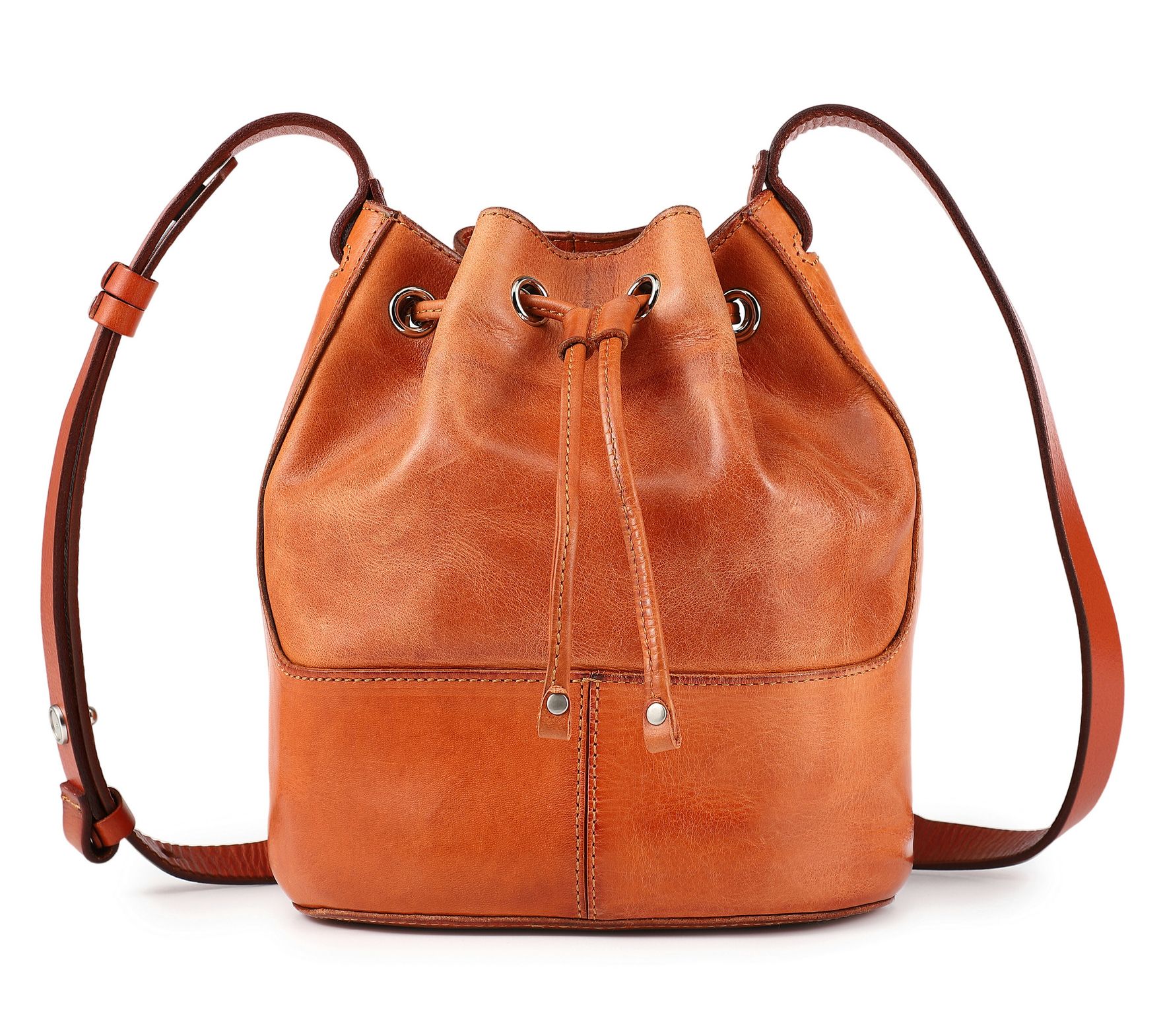 Old Trend Crocus Convertible Leather Bucket Shoulder Bag