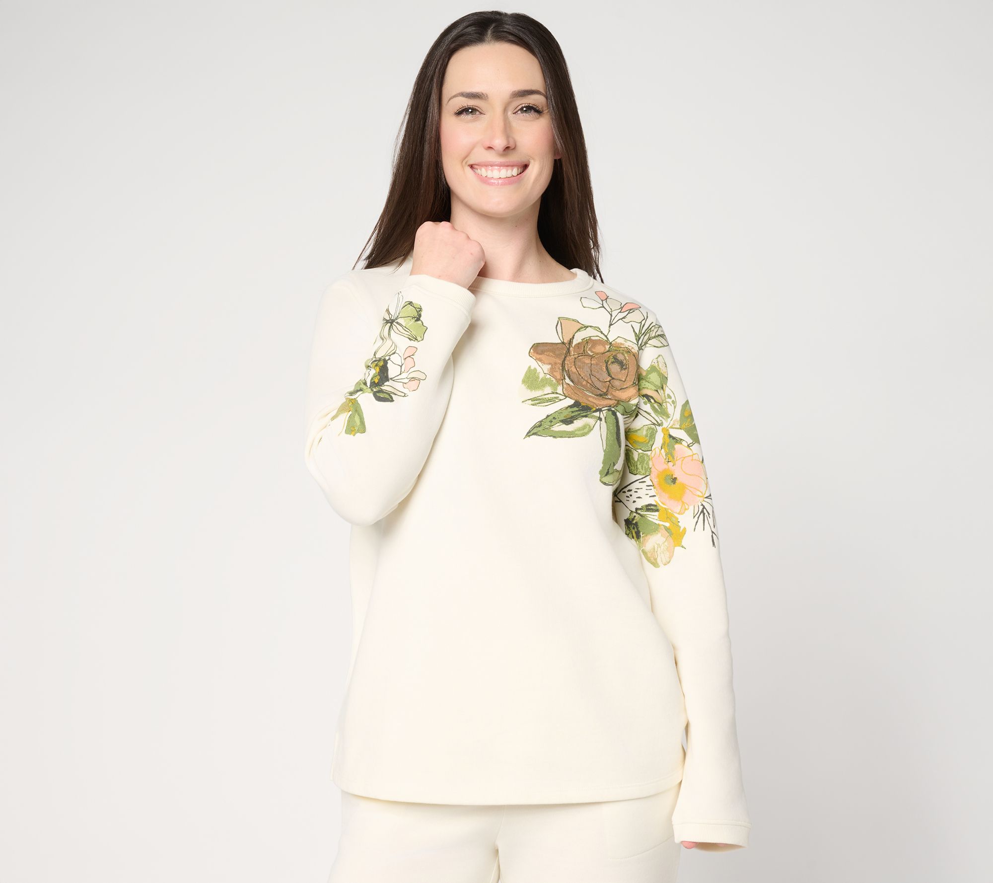 Susan Graver CloudSoft Fleece Top in Prints and Solids