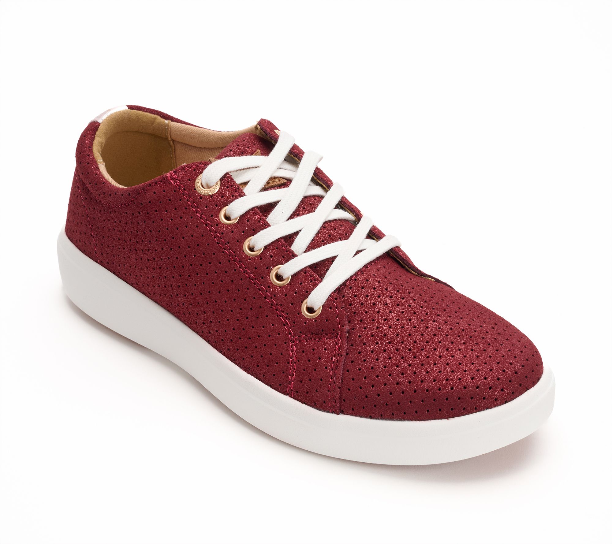 Revitalign Orthotic Shimmer Suede Lace-Up Sneaker - Montauk Star