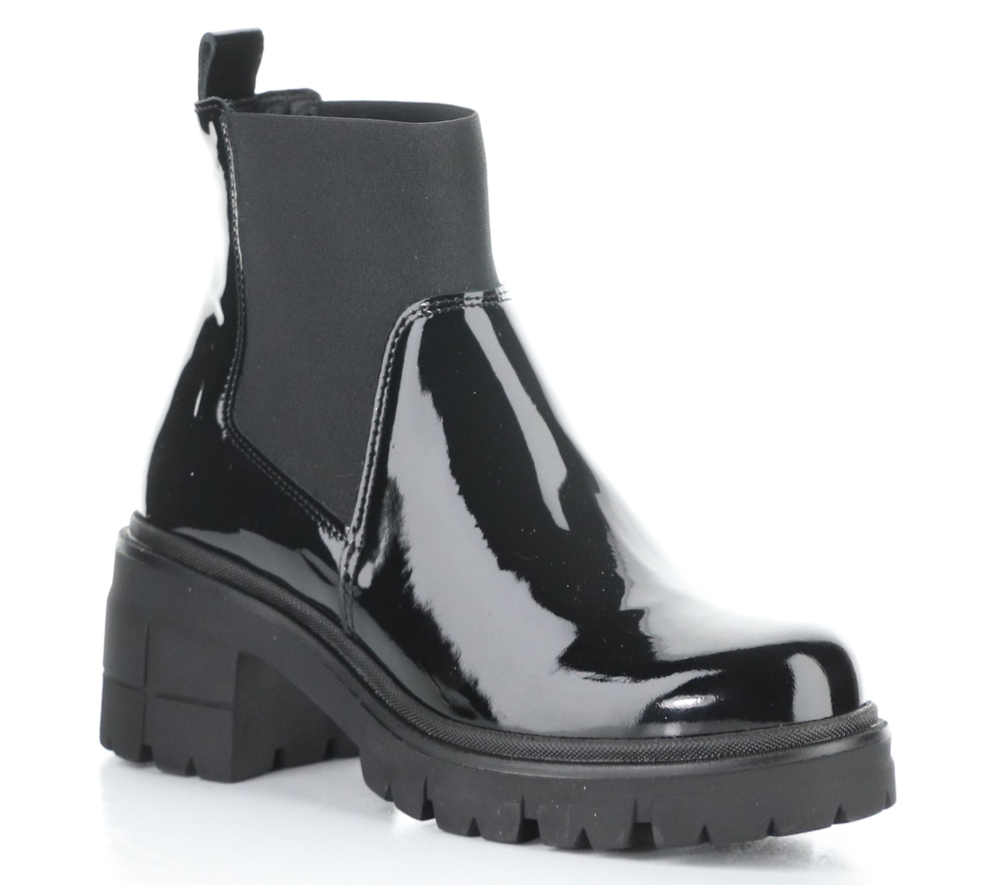 Bos. & Co. Winter Patent Leather/Elastic Boot- Bianc