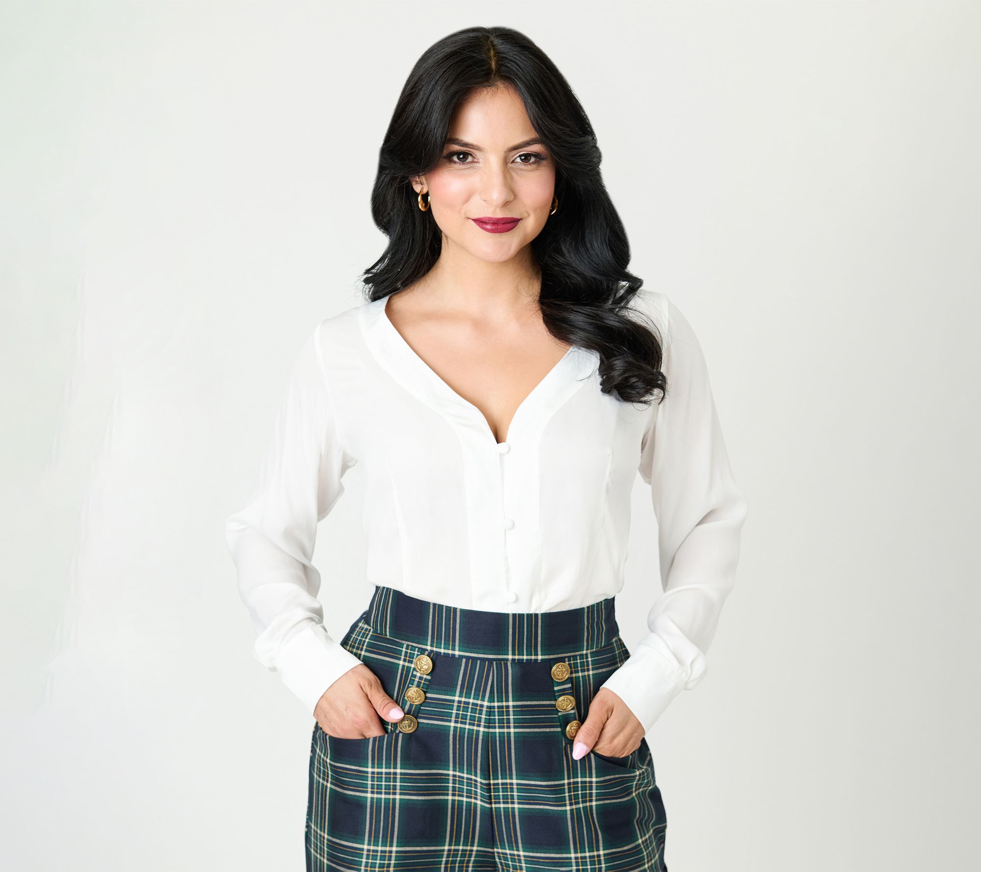 Unique Vintage White Long Sleeve Blouse