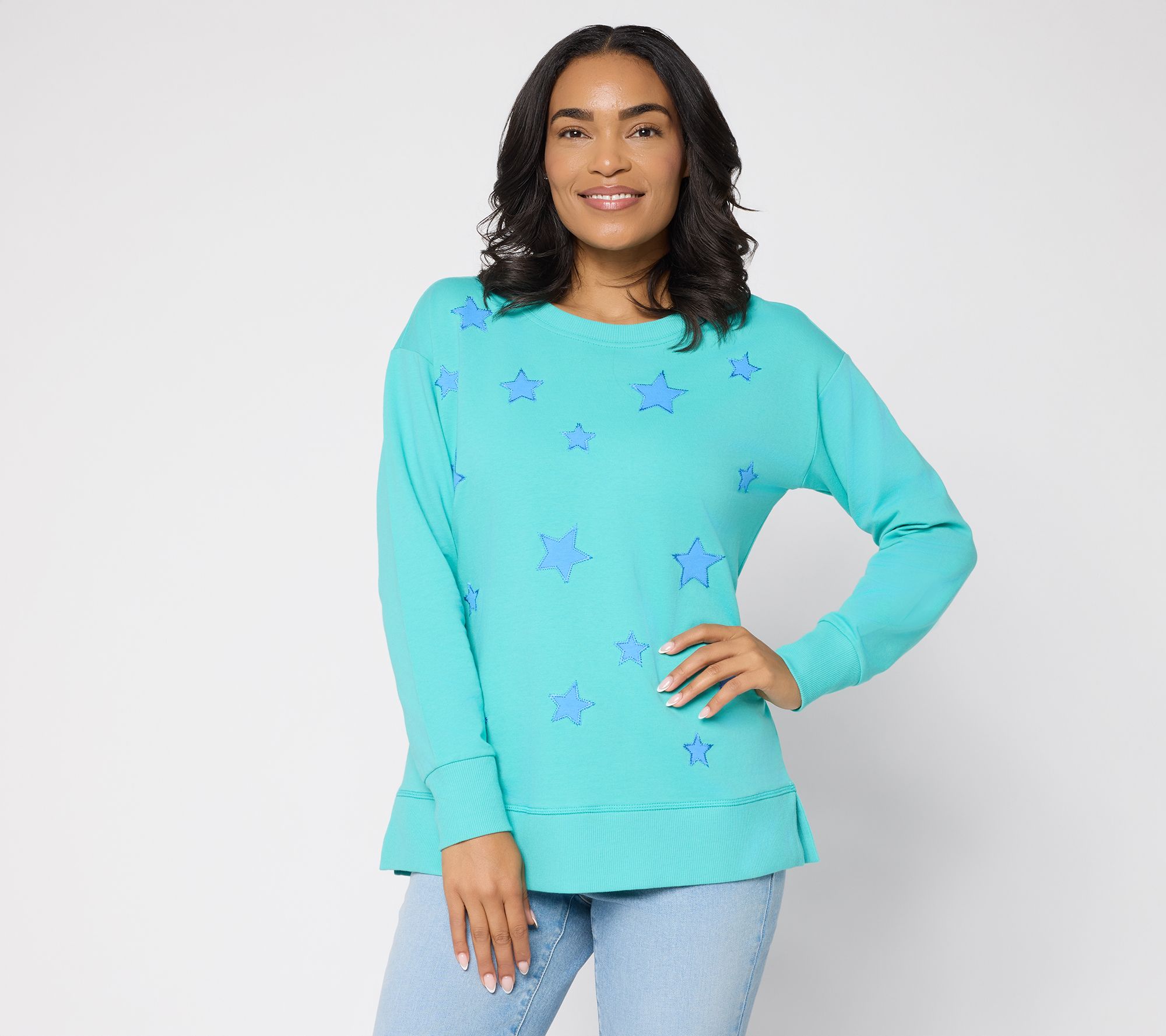 Belle by Kim Gravel French Terry Oh My Stars! Slouchy Top
