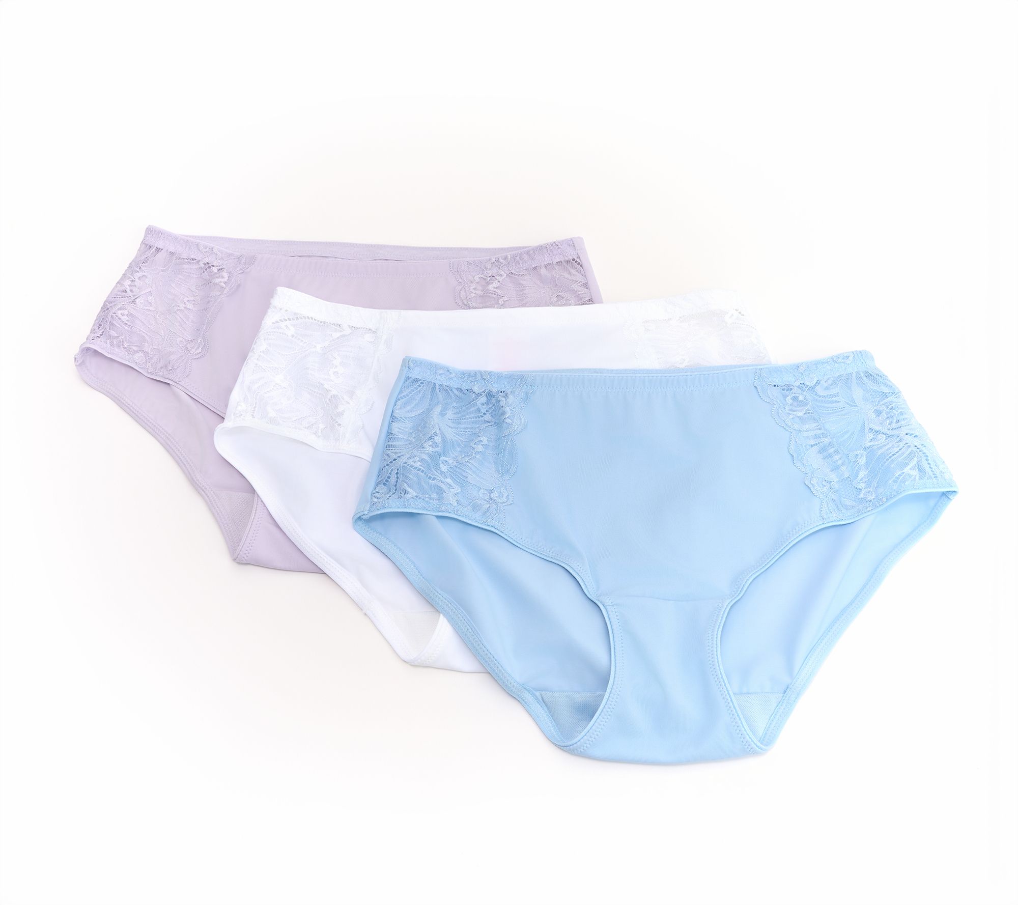 Breezies Soft Support Lace Brief Panty Set of 3