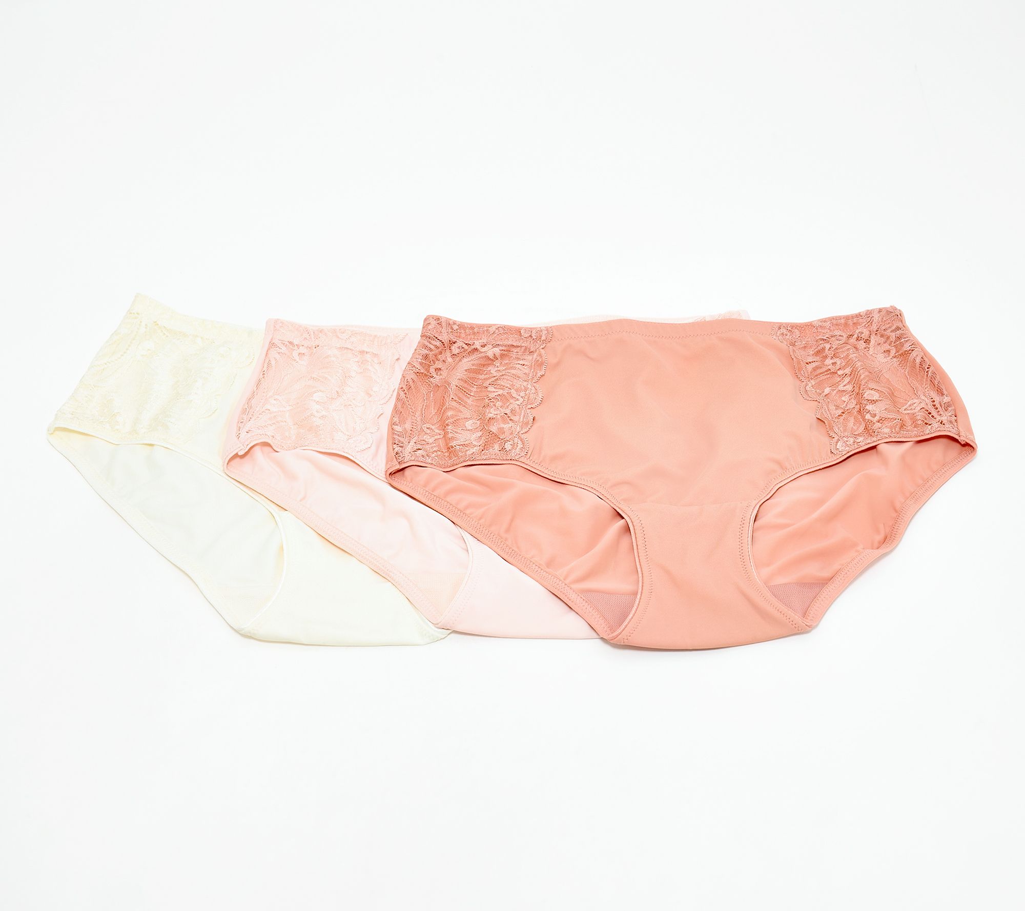 Breezies Soft Support Lace Brief Panty Set of 3