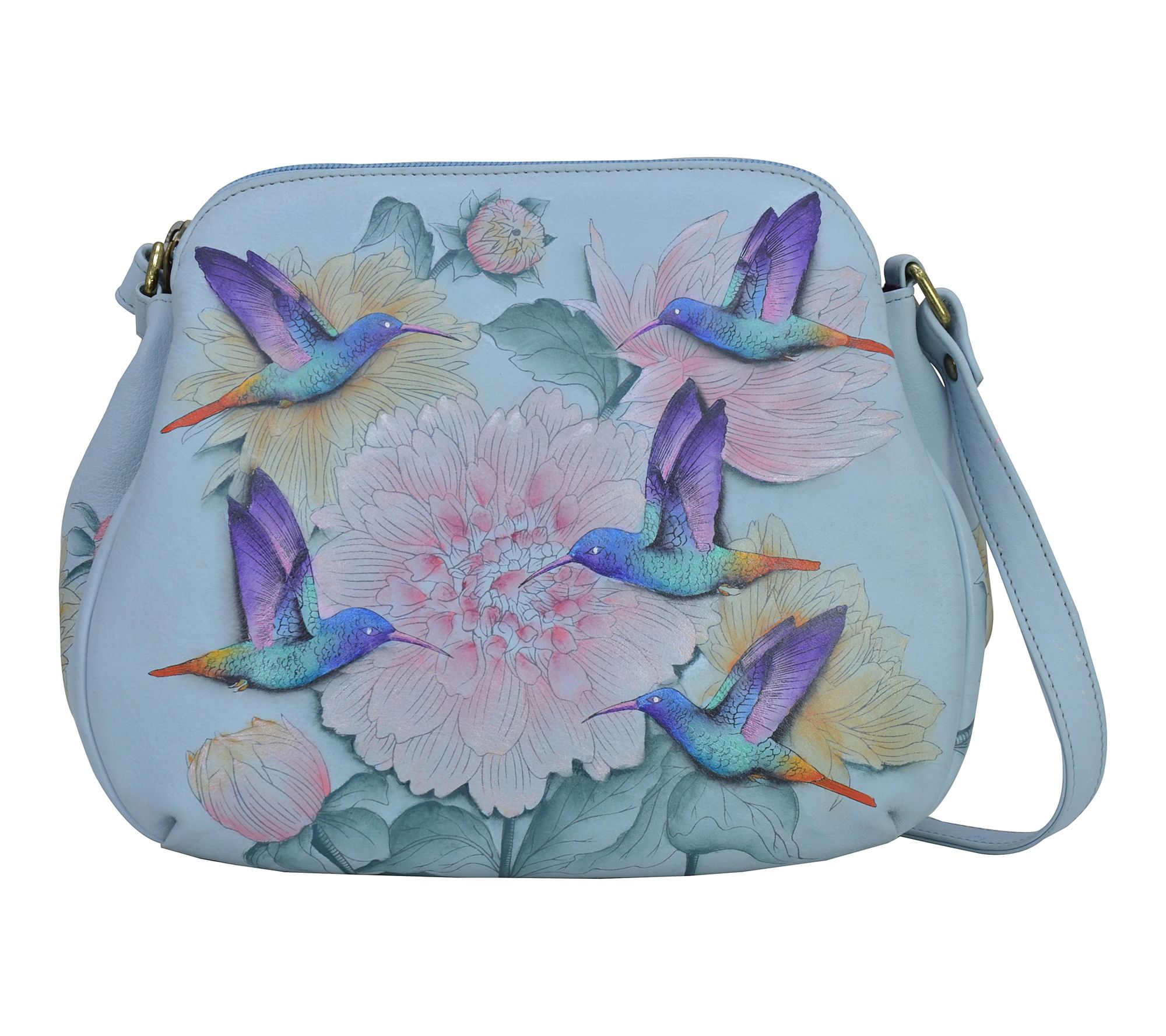 Anushcka Painted Leather Multi- Compartment Medium Bag