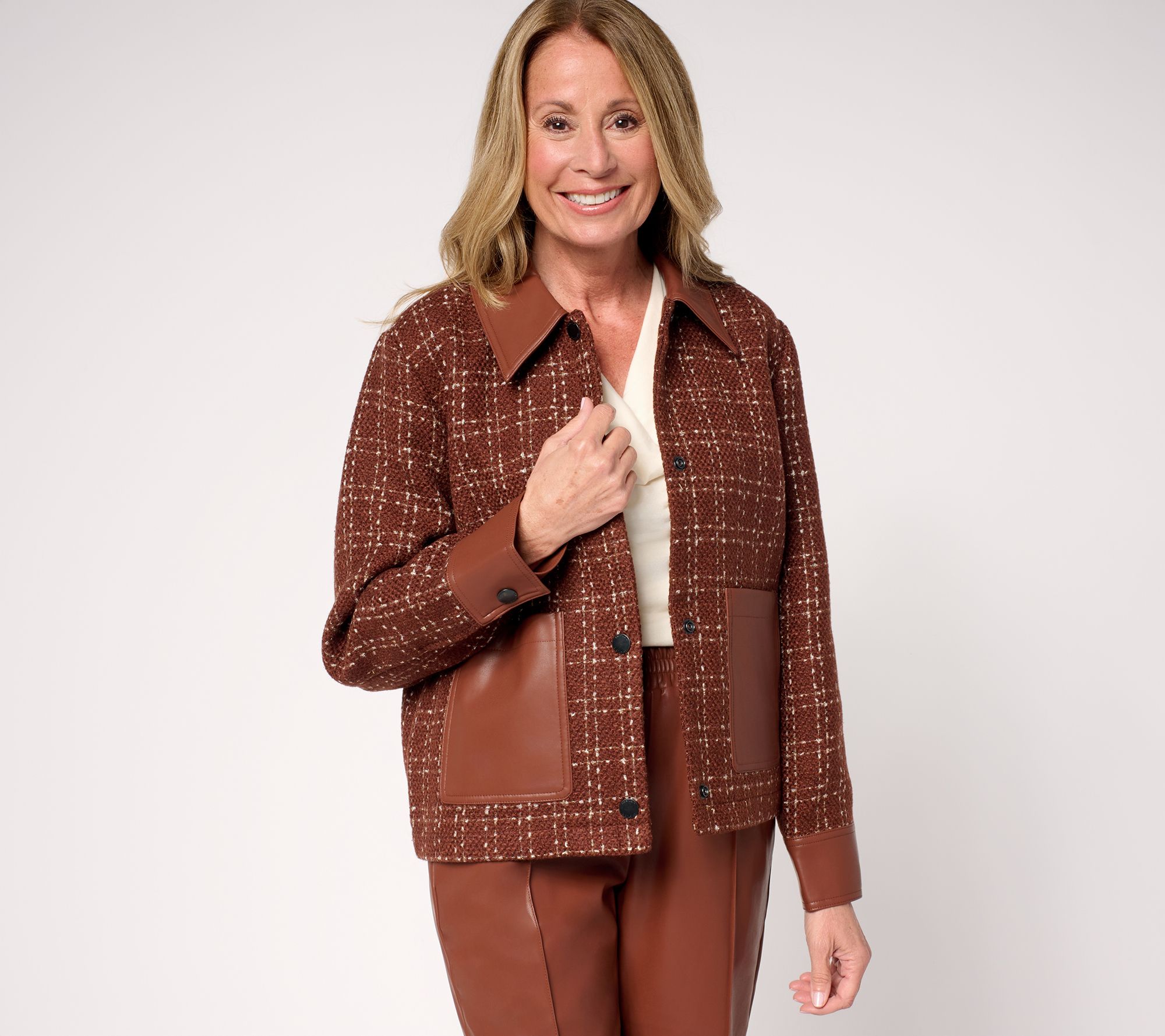 "As Is" RM Studio x Rebecca Minkoff Plaid Tweed Jacket