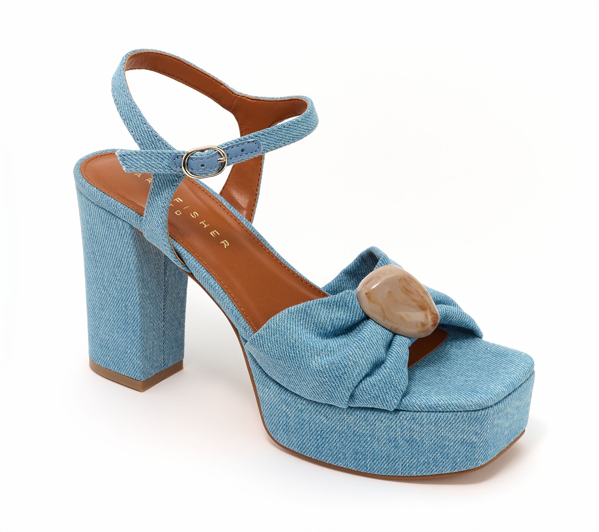 Marc Fisher LTD Platform Sandal w/ Stone Center - Candey